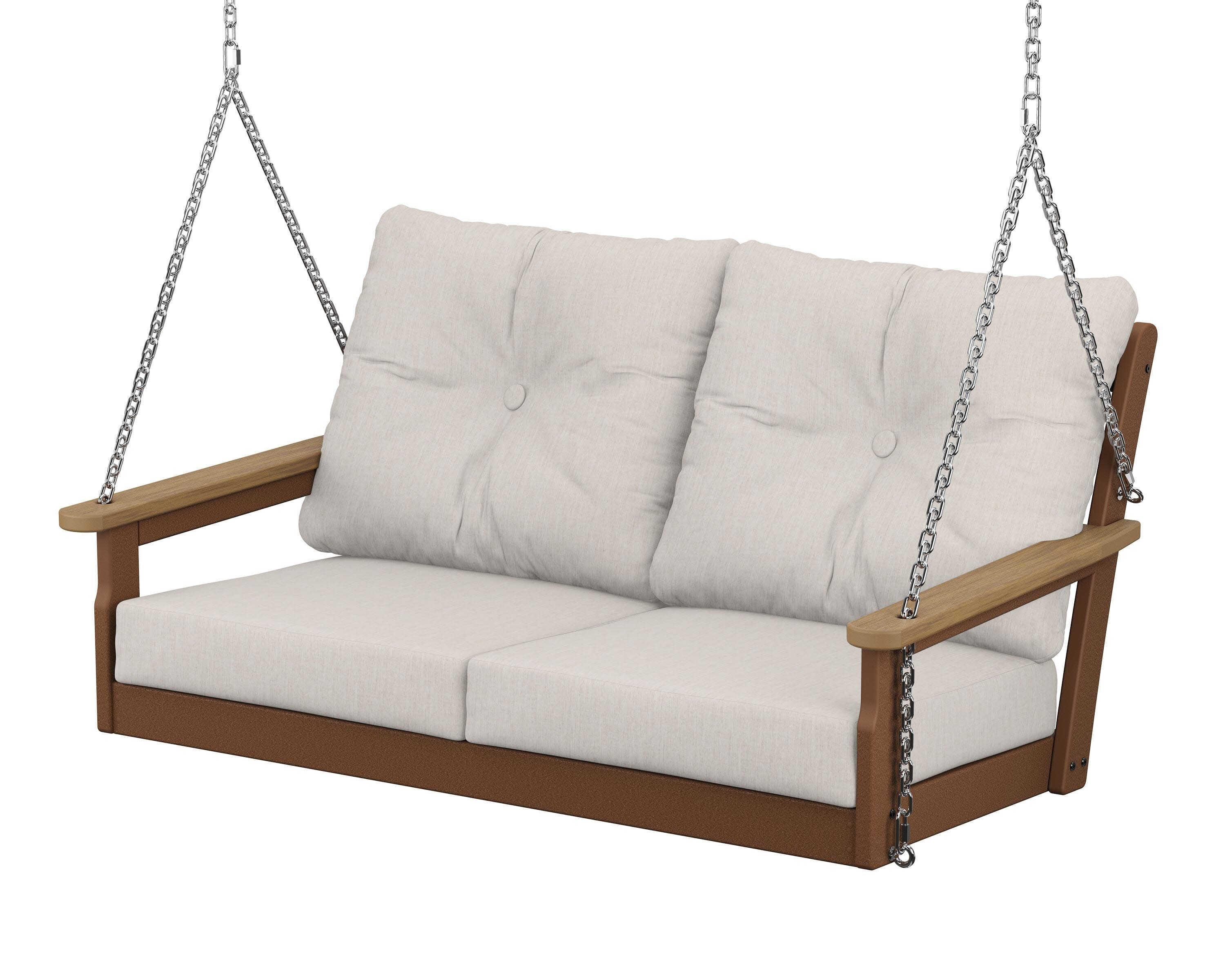 Vineyard Deep Seating Swing in Teak / Natural / Cast Ash