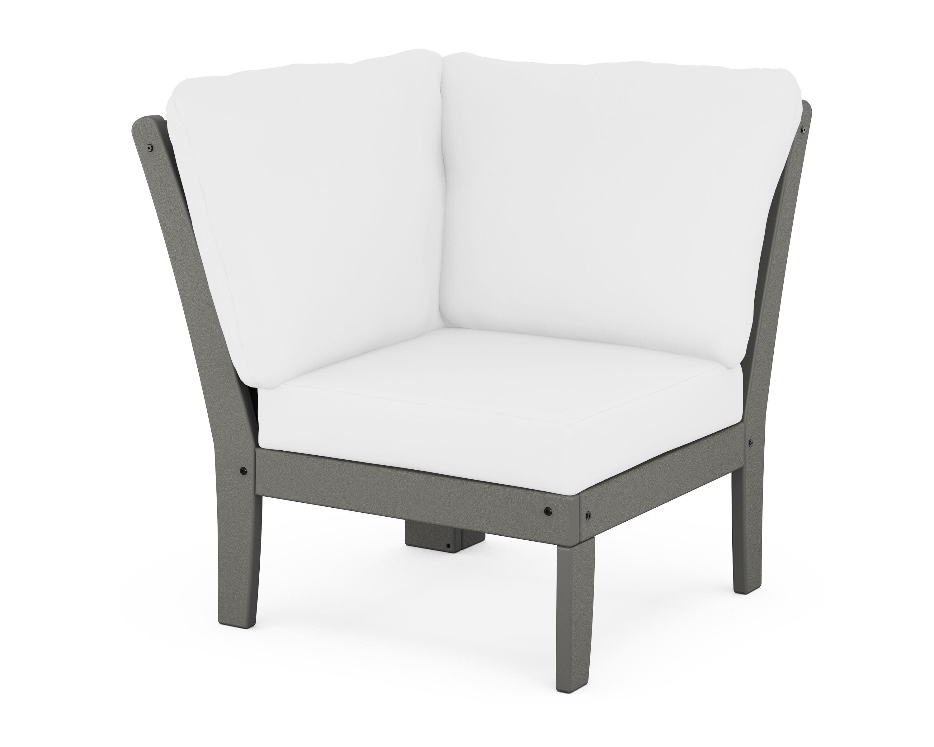 Braxton Modular Corner Chair in Slate Grey / Natural