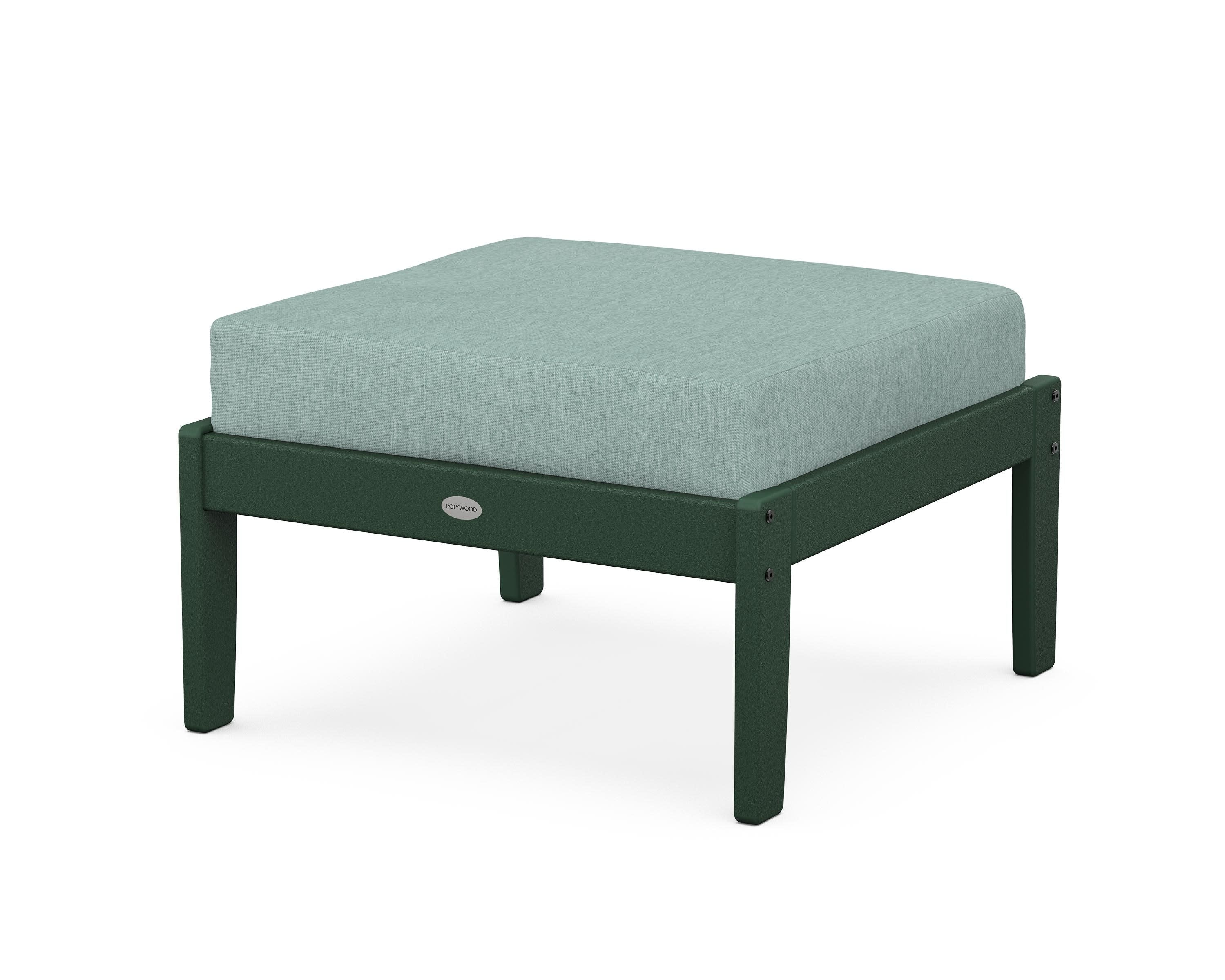Braxton Deep Seating Ottoman in Green / Glacier Spa