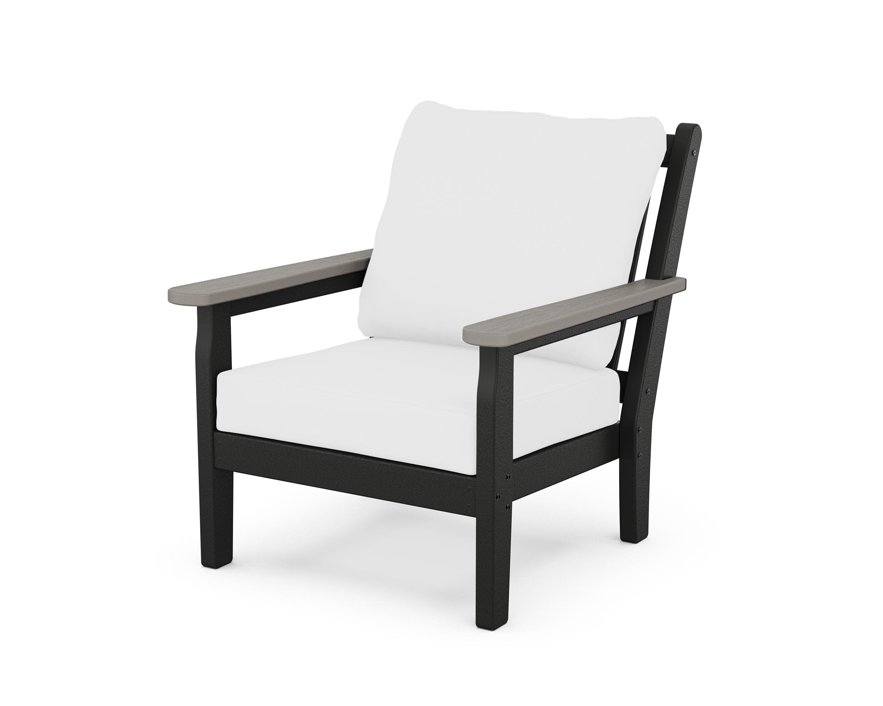 Chippendale Deep Seating Chair in Black / Driftwood / Natural