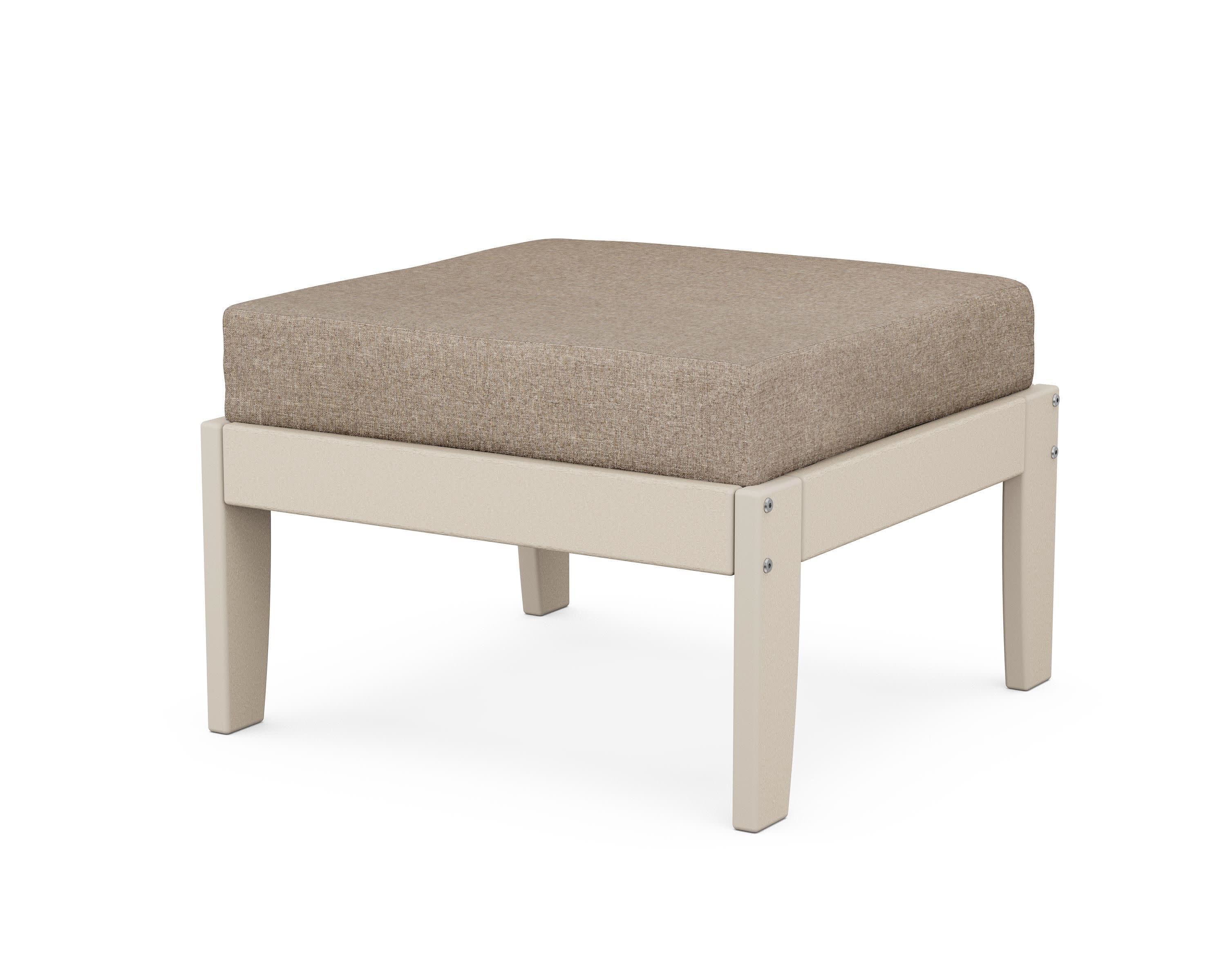 Modular Ottoman - Classic in Sand / Spiced Burlap