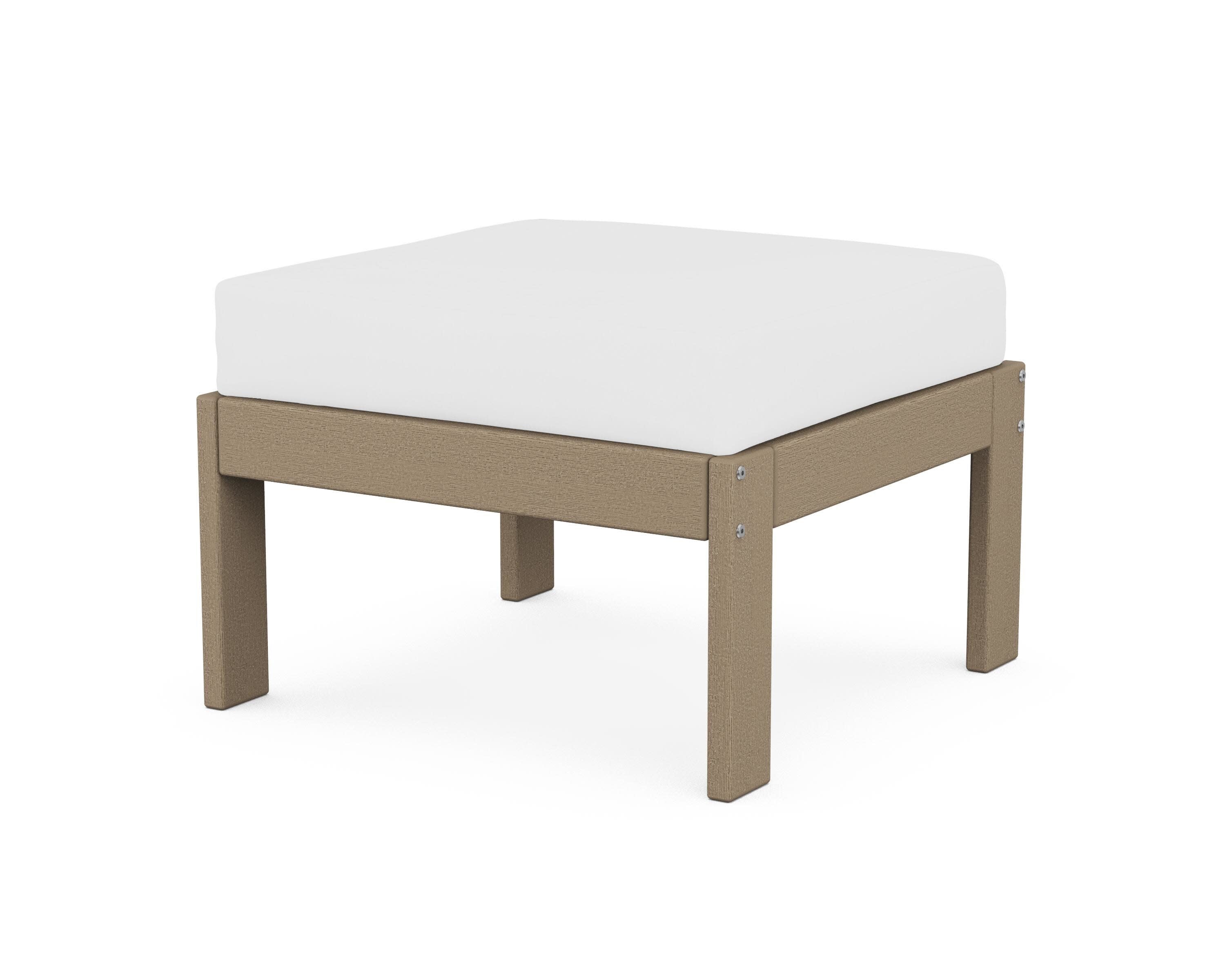 Vineyard Modular Ottoman in Vintage Sahara / Natural