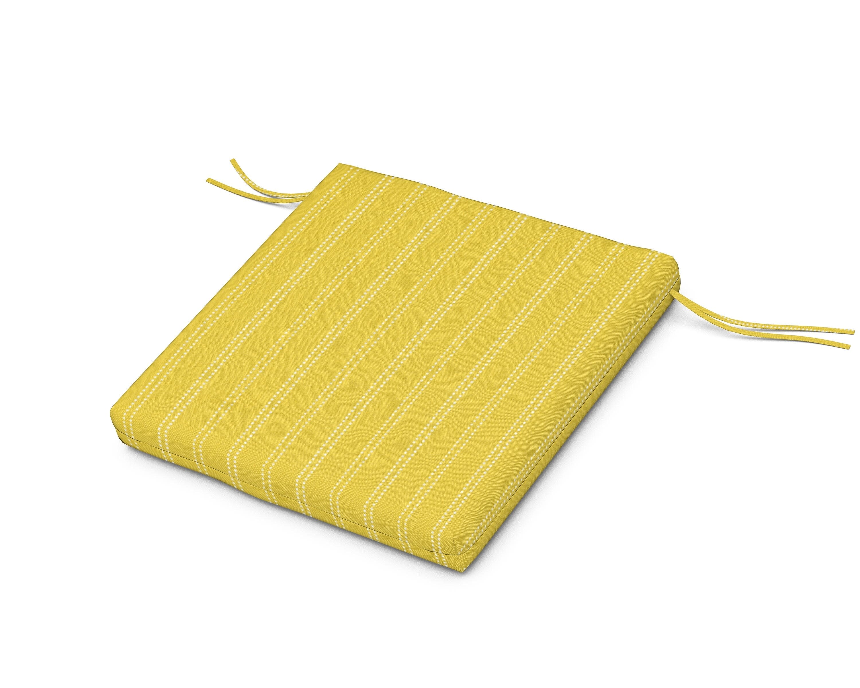 Seat Cushion 21.5"D x 21"W x 2.5"H in Stitch Canary