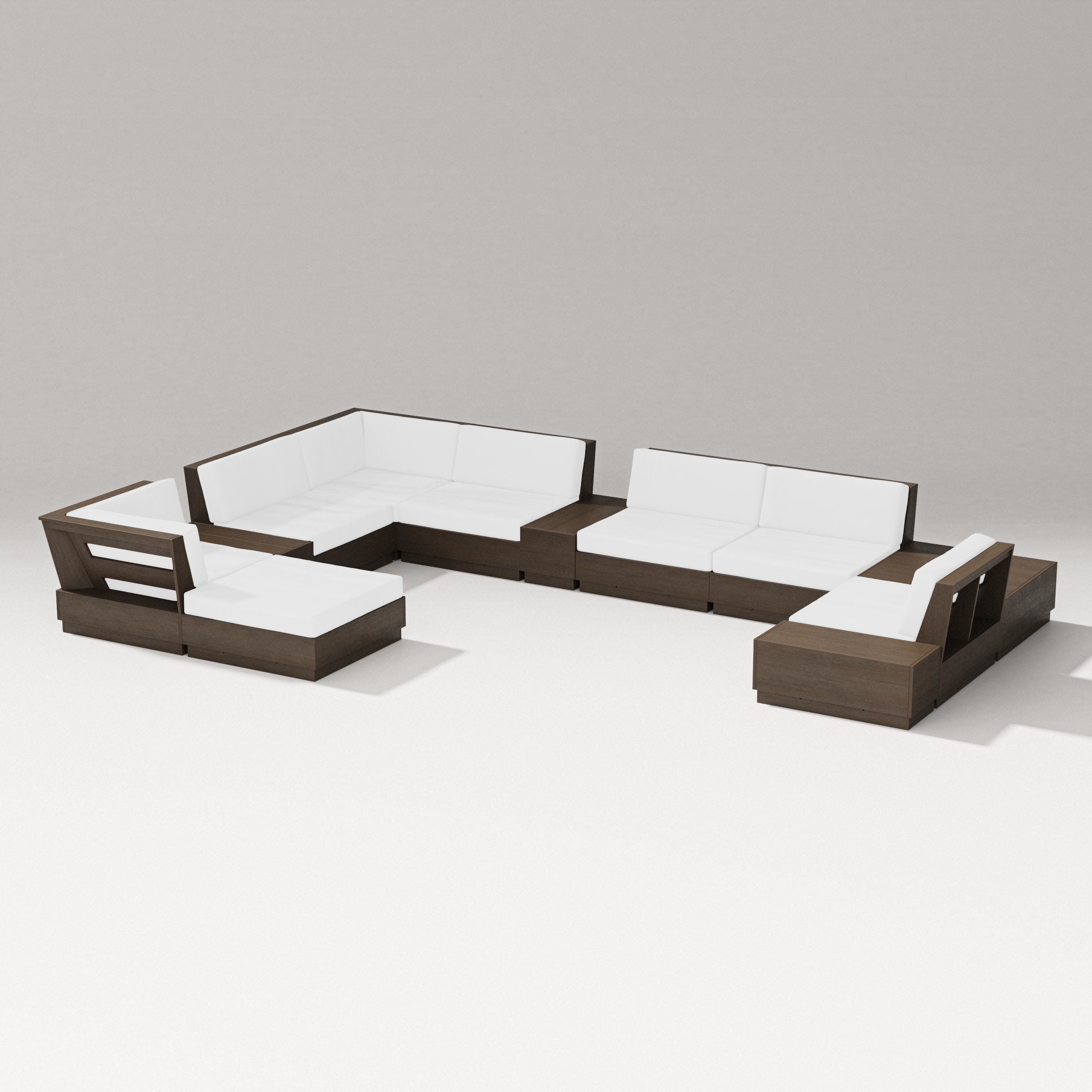 Elevate 12-Piece Conversation Sectional Set in Kona / Natural