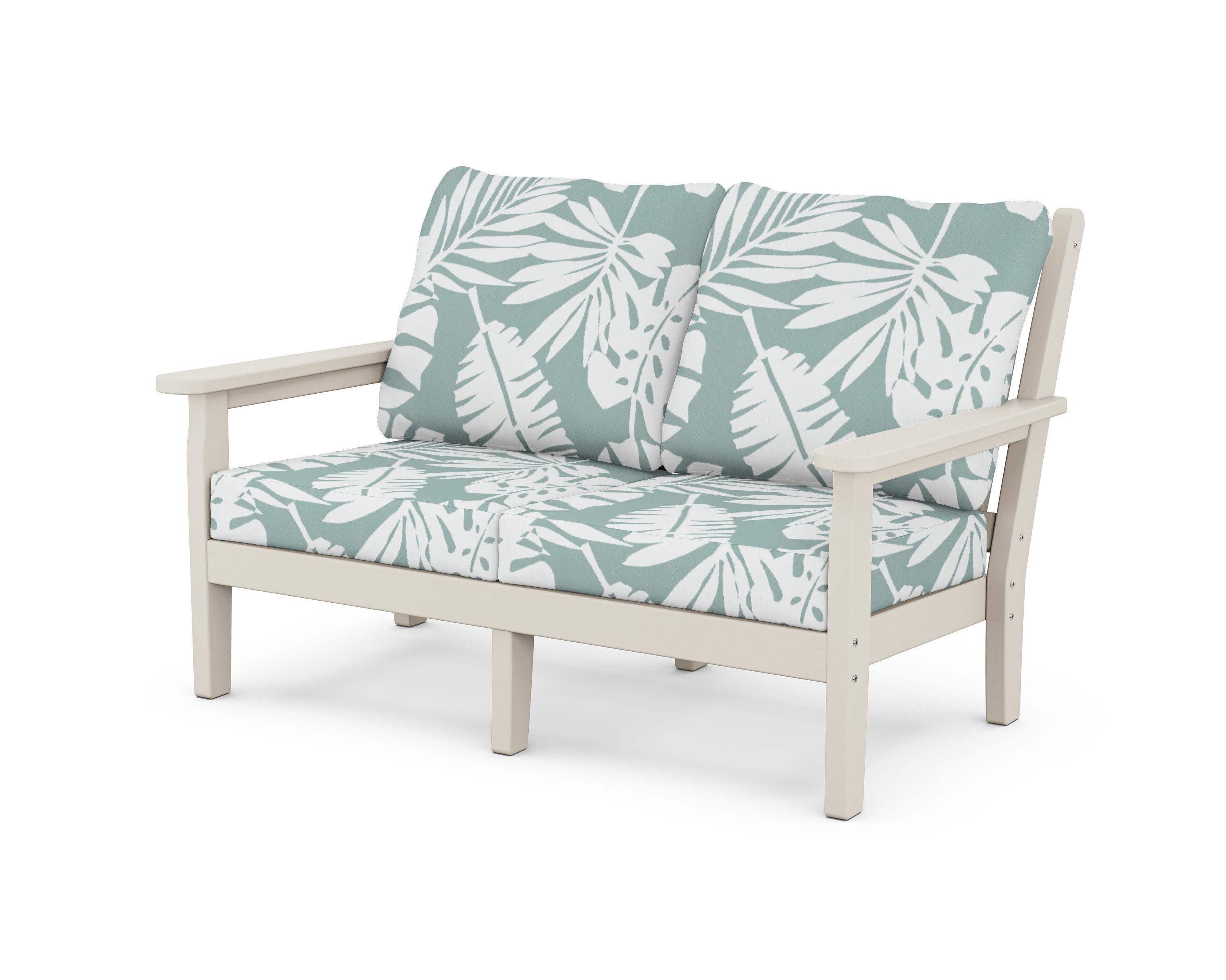 Chippendale Deep Seating Loveseat in Sand / Leaf Glacier Spa