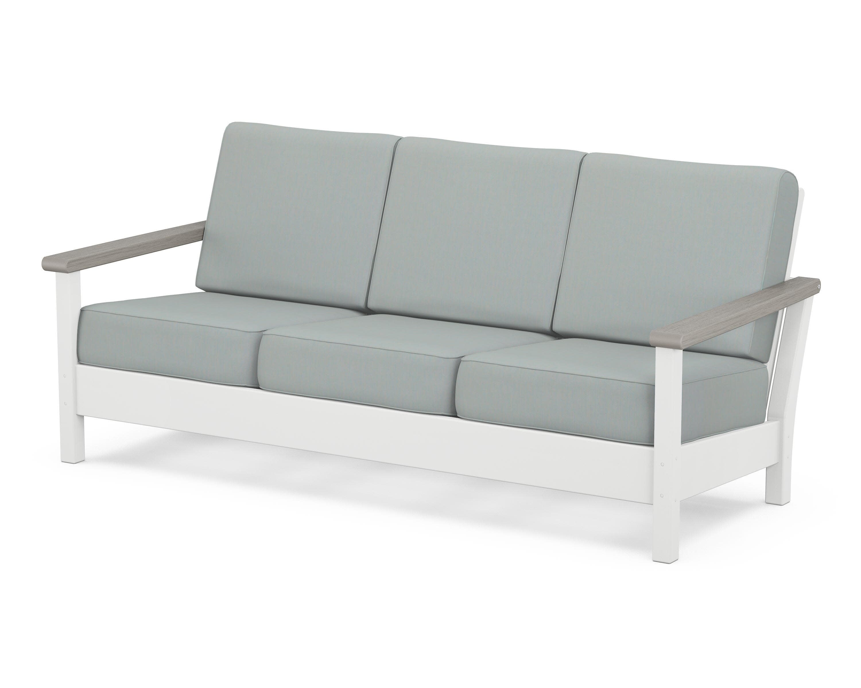 Harbour Deep Seating Sofa in White / Driftwood / Spa