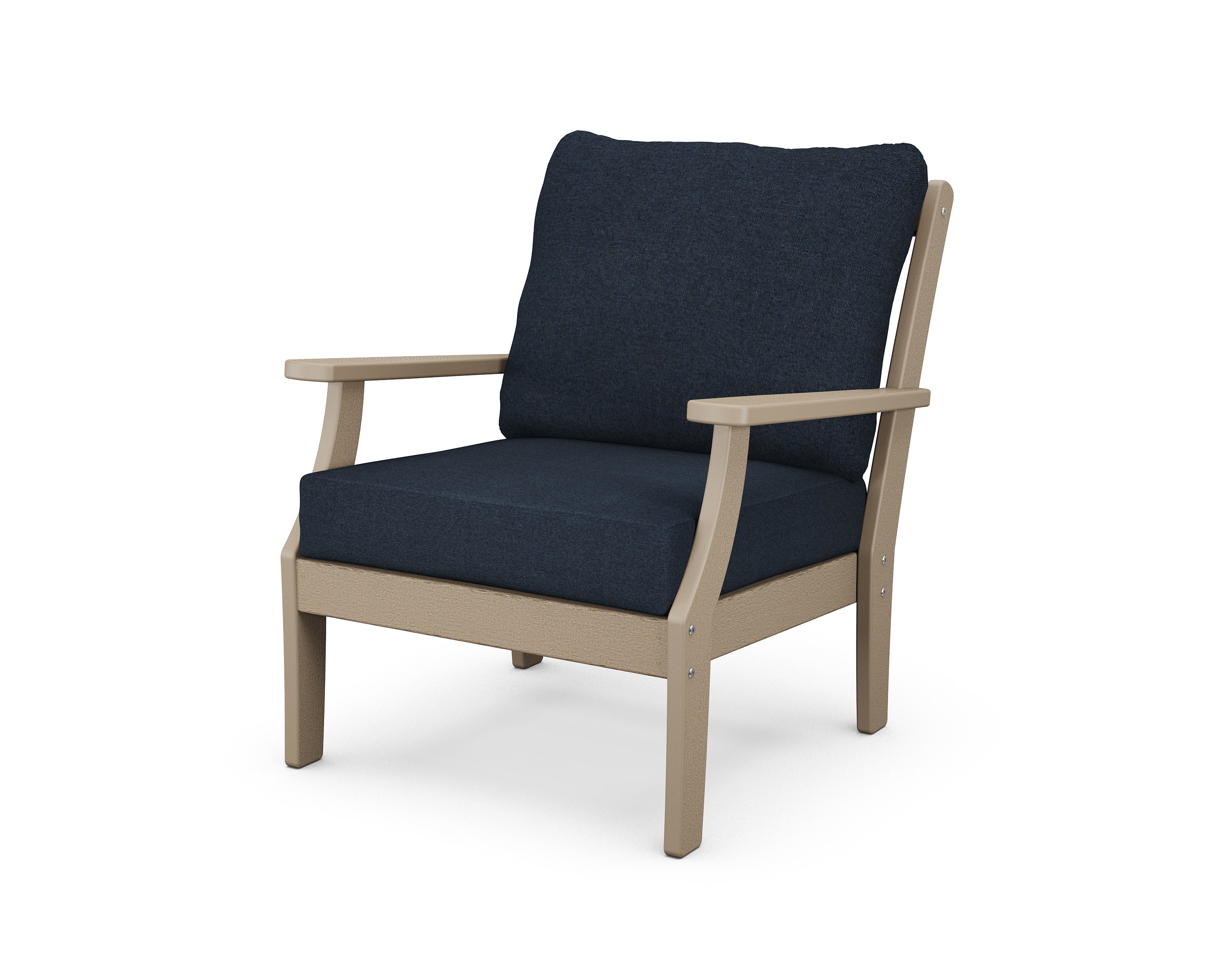 Braxton Deep Seating Chair in Vintage Sahara / Marine Indigo