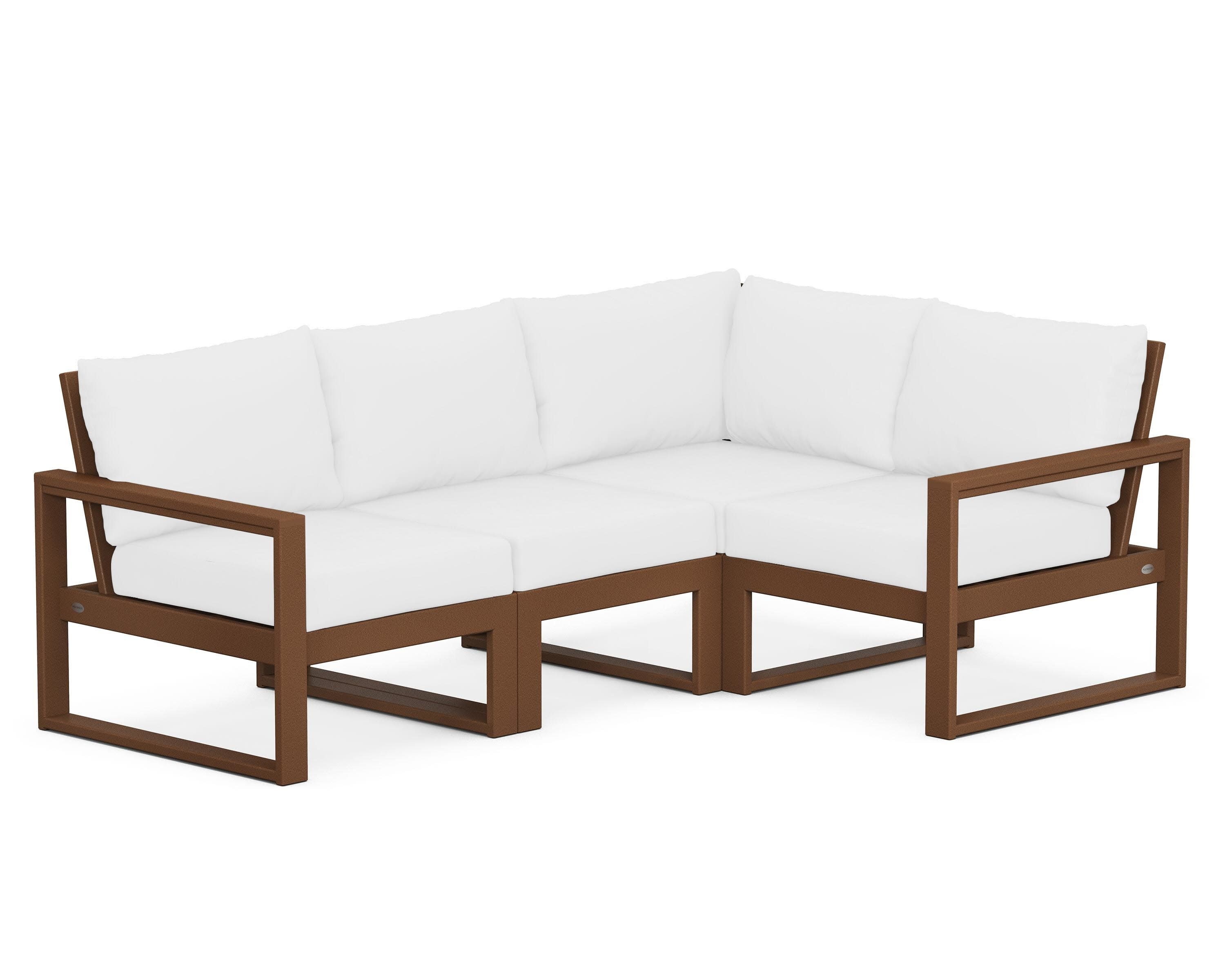 EDGE 4-Piece Modular Deep Seating Set in Teak / Natural