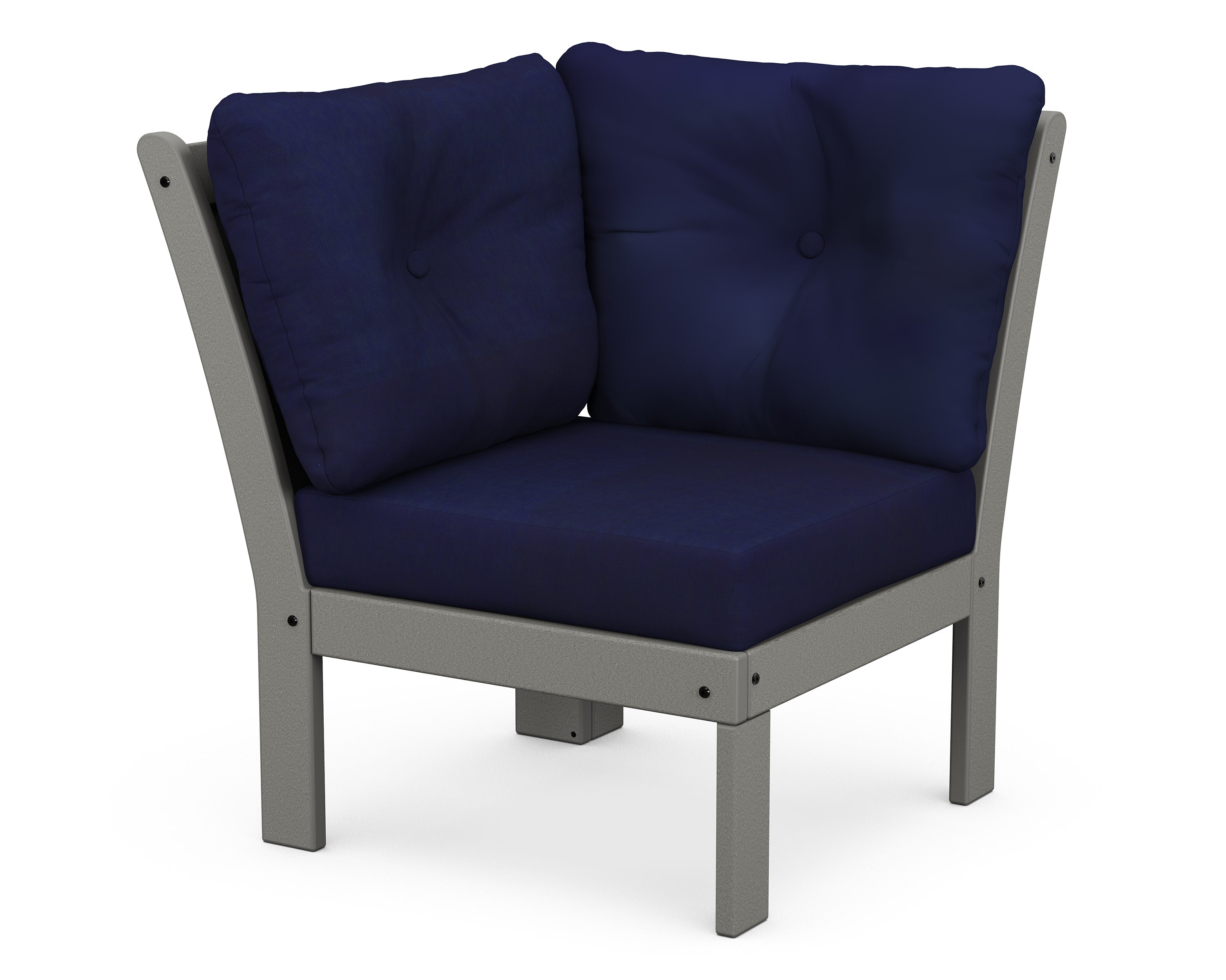 Vineyard Modular Corner Chair in Slate Grey / Navy