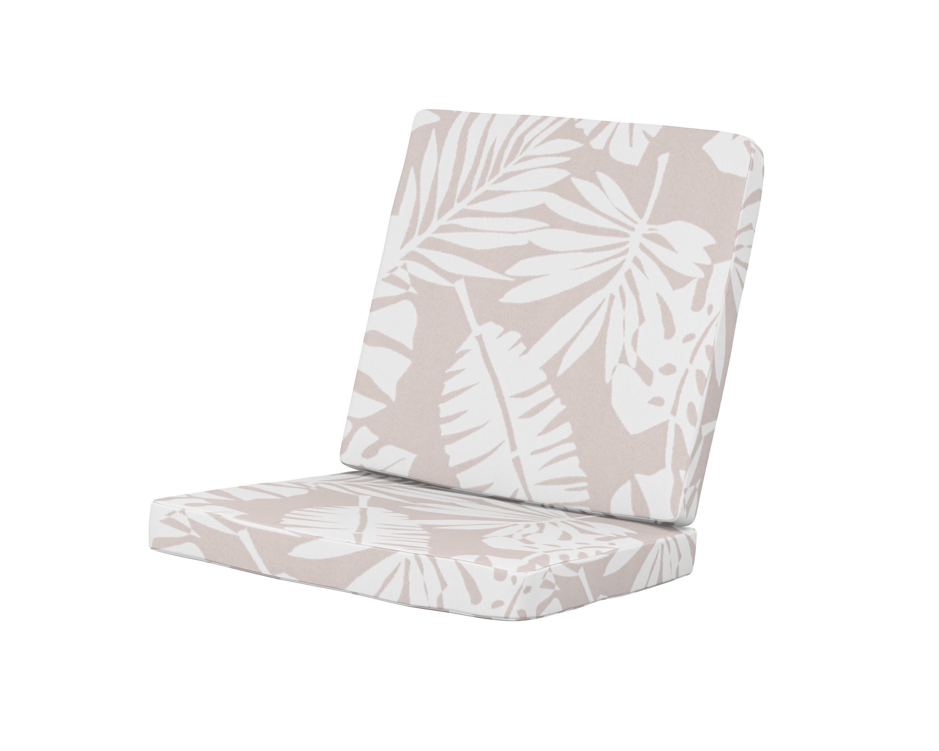 Modern Chair Cushion in Leaf Dune Burlap