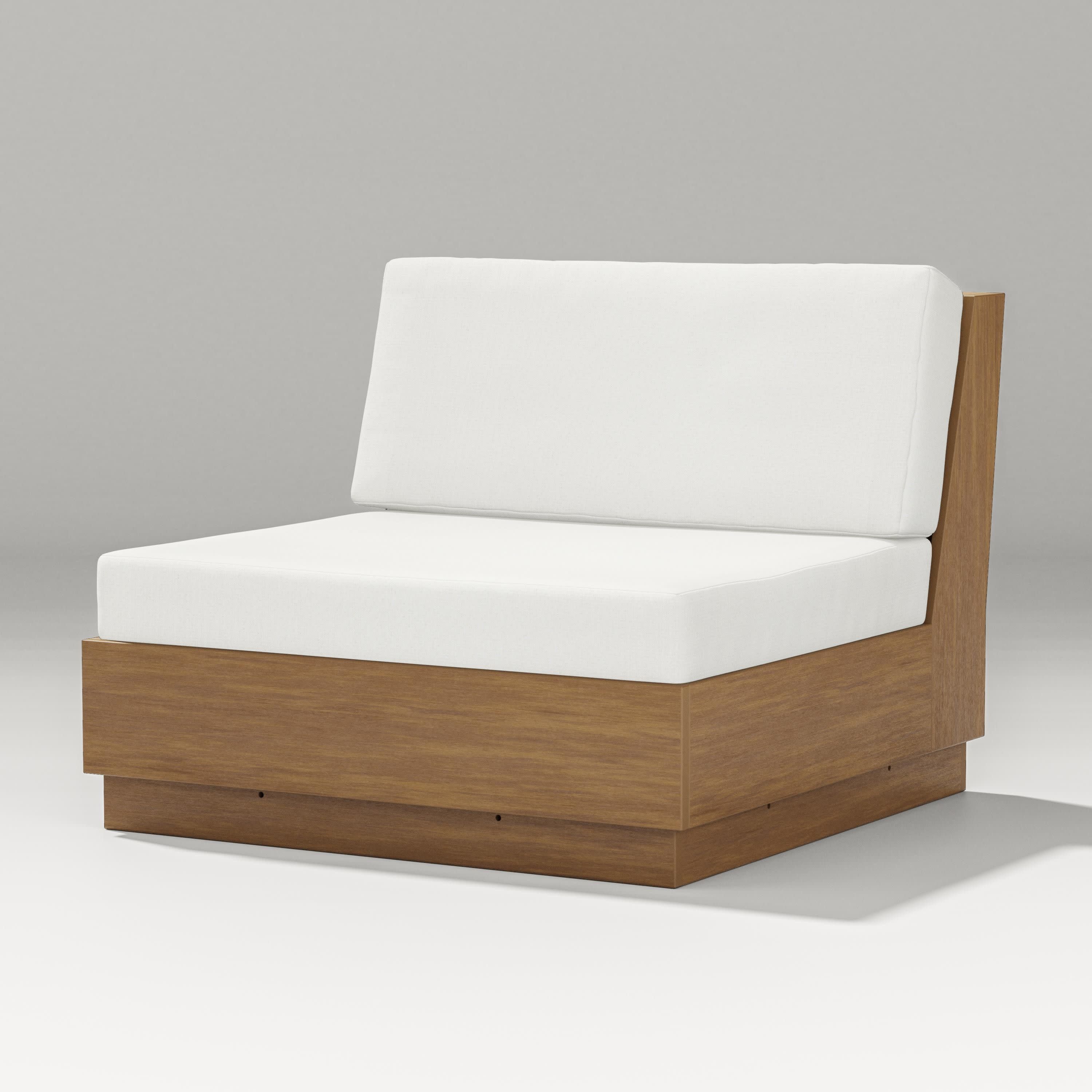 Elevate Modular Armless Chair in Natural / Natural Linen