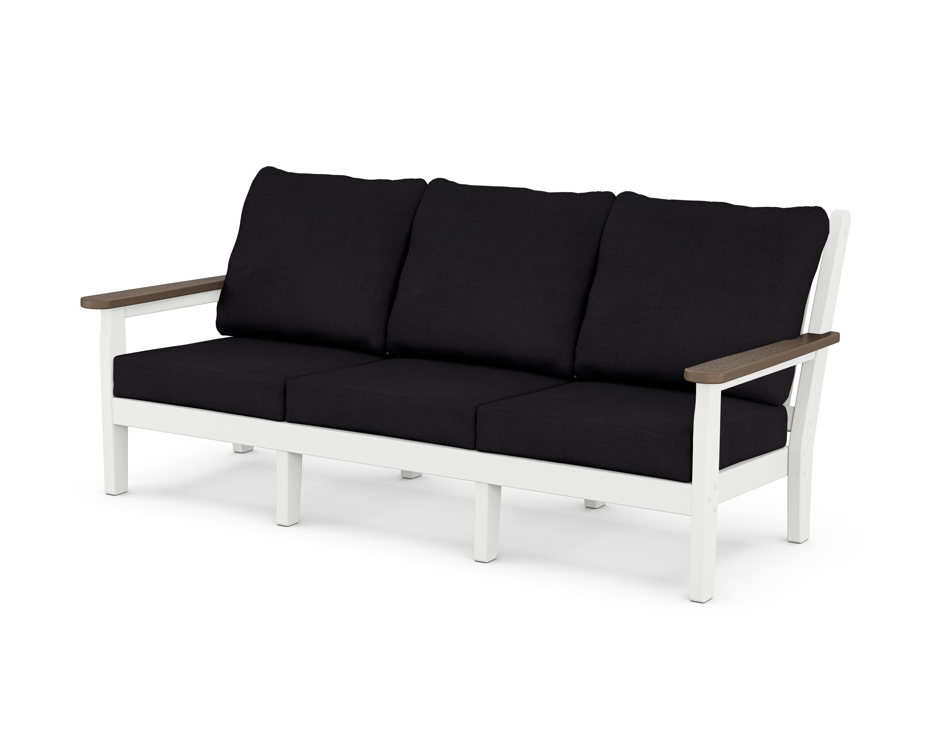 Chippendale Deep Seating Sofa in White / Kona / Midnight Linen