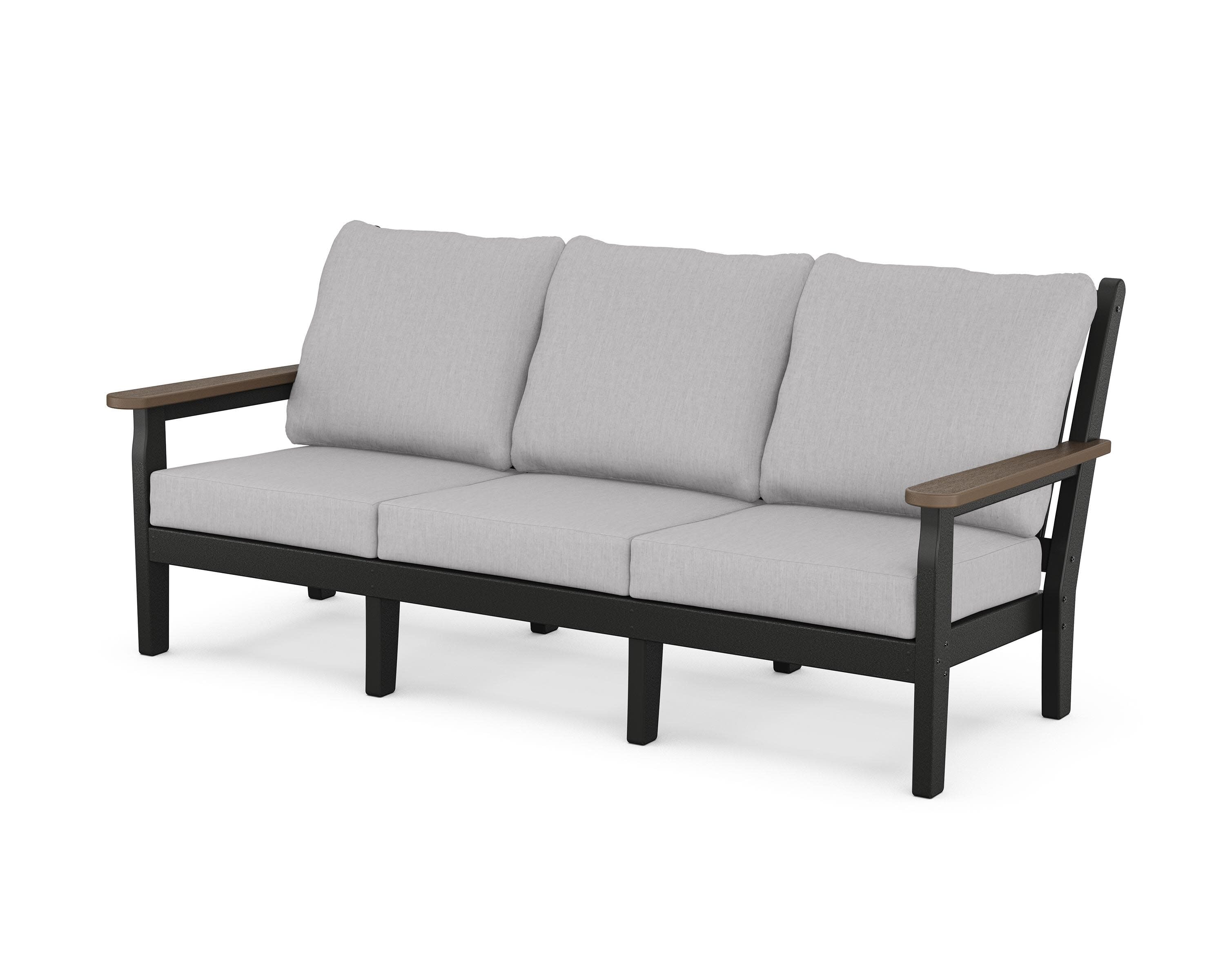 Chippendale Deep Seating Sofa in Black / Kona / Granite