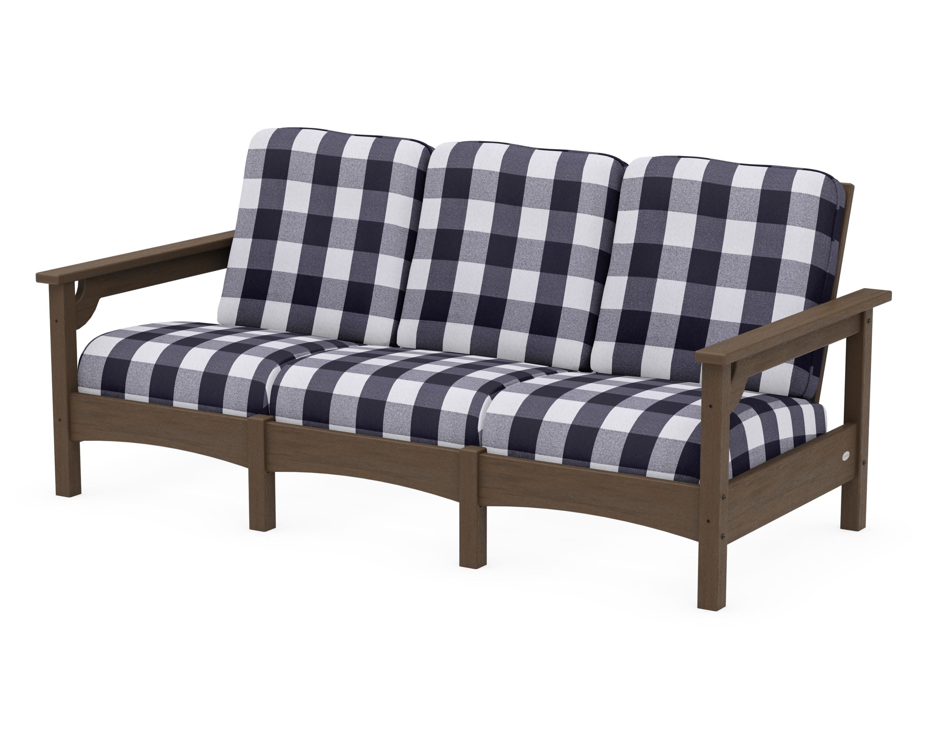 Club Sofa in Kona / Buffalo Plaid Navy