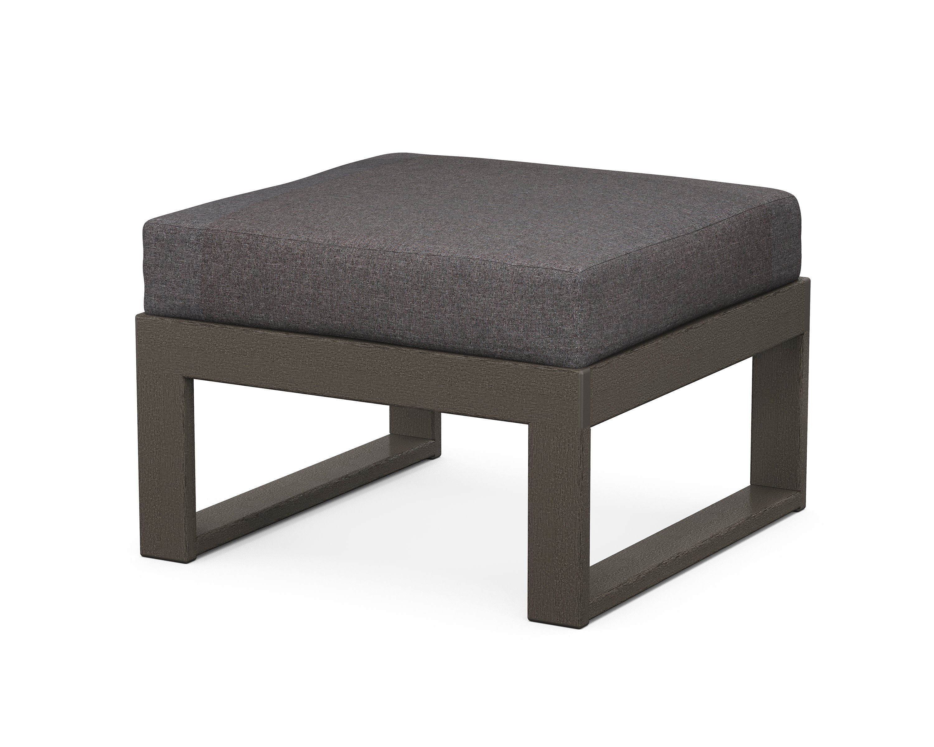 Modular Ottoman - Modern in Vintage Coffee / Ash Charcoal