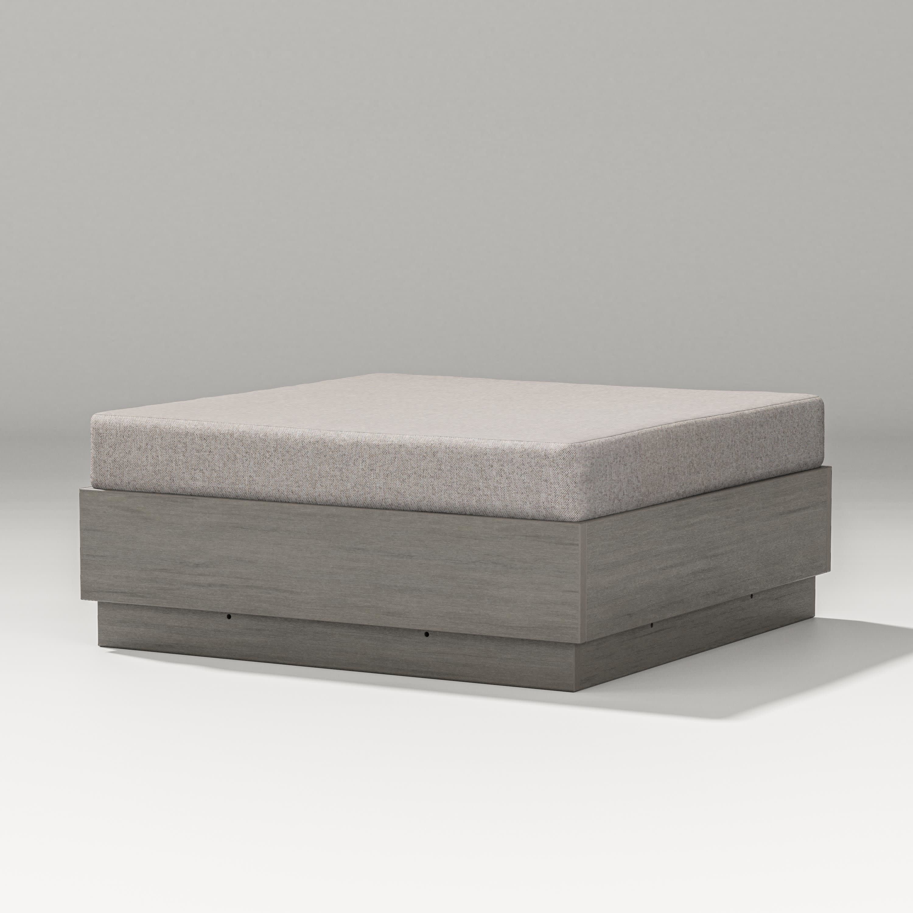 Elevate Lounge Ottoman in Driftwood / Weathered Tweed