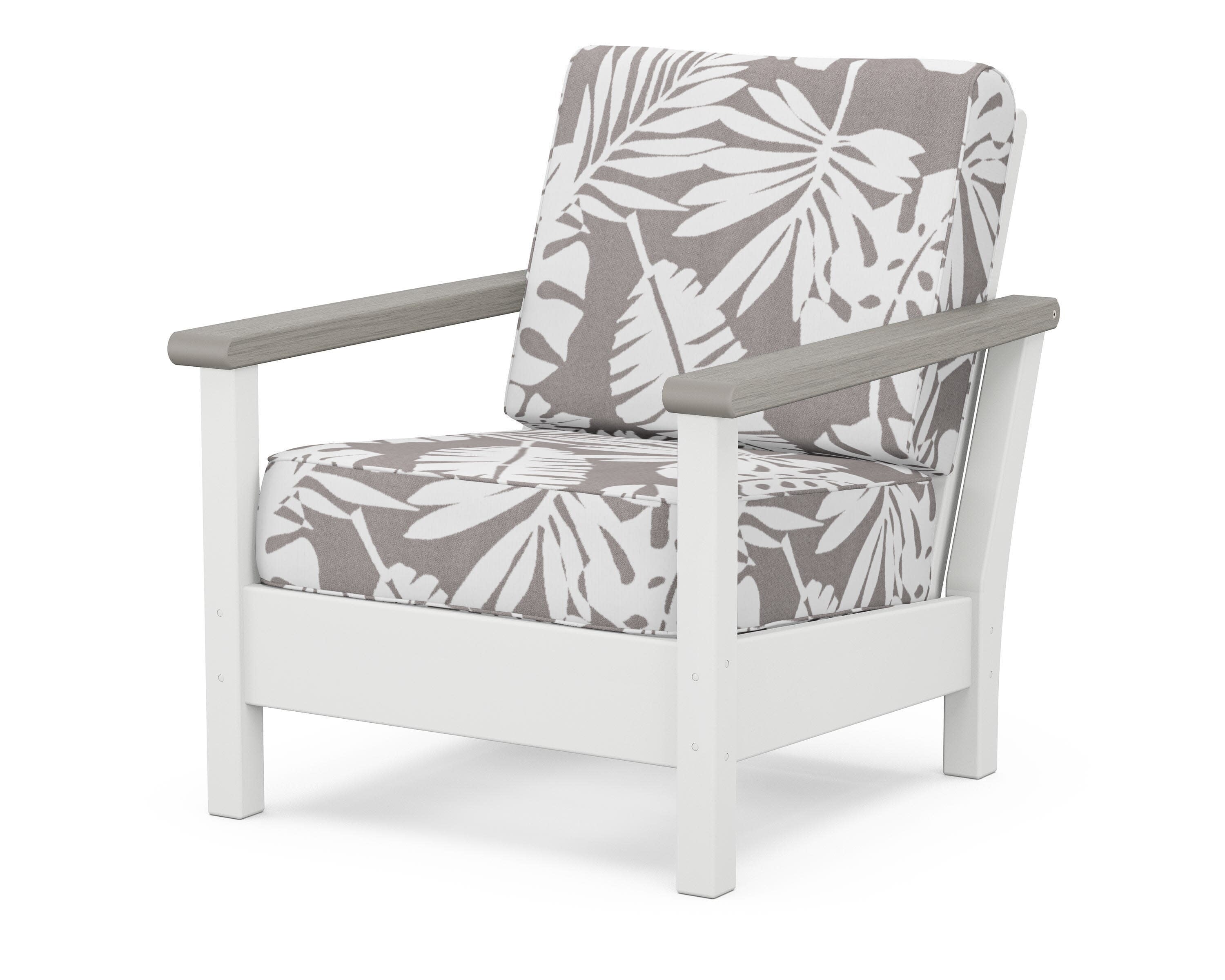 Harbour Deep Seating Chair in White / Driftwood / Leaf Grey Mist