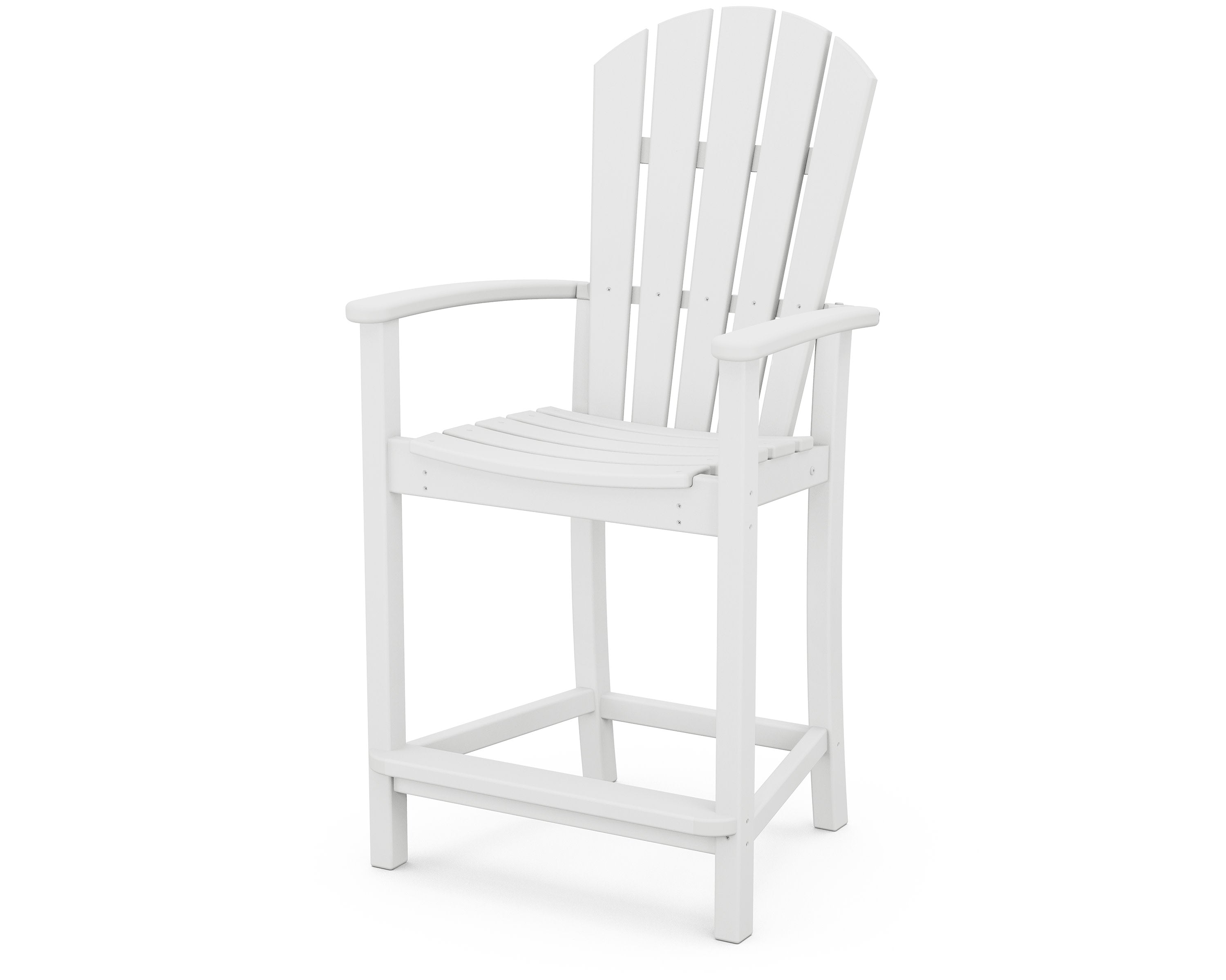 Palm Coast Counter Chair in White