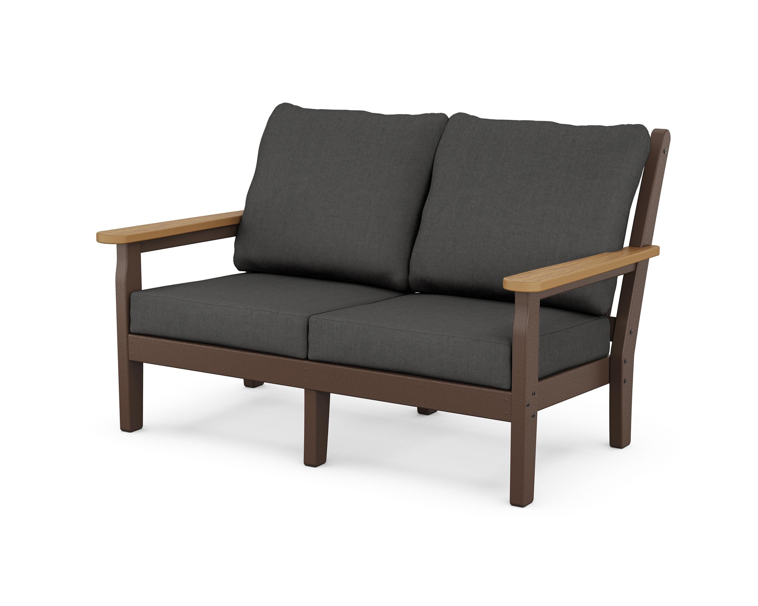 Chippendale Deep Seating Loveseat in Mahogany / Natural / Spectrum Carbon