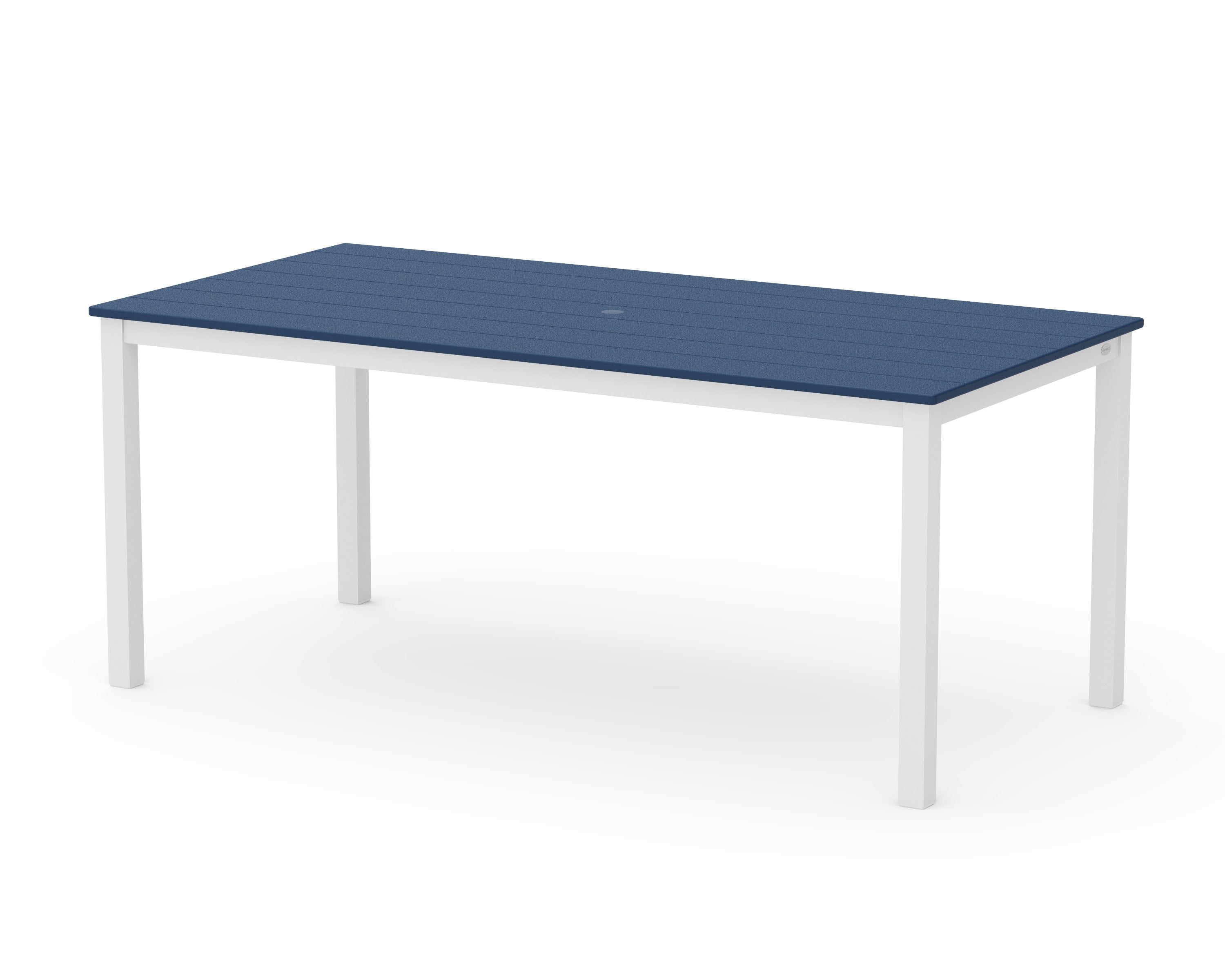 Main Street 36" x 72" Dining Table in White / Navy