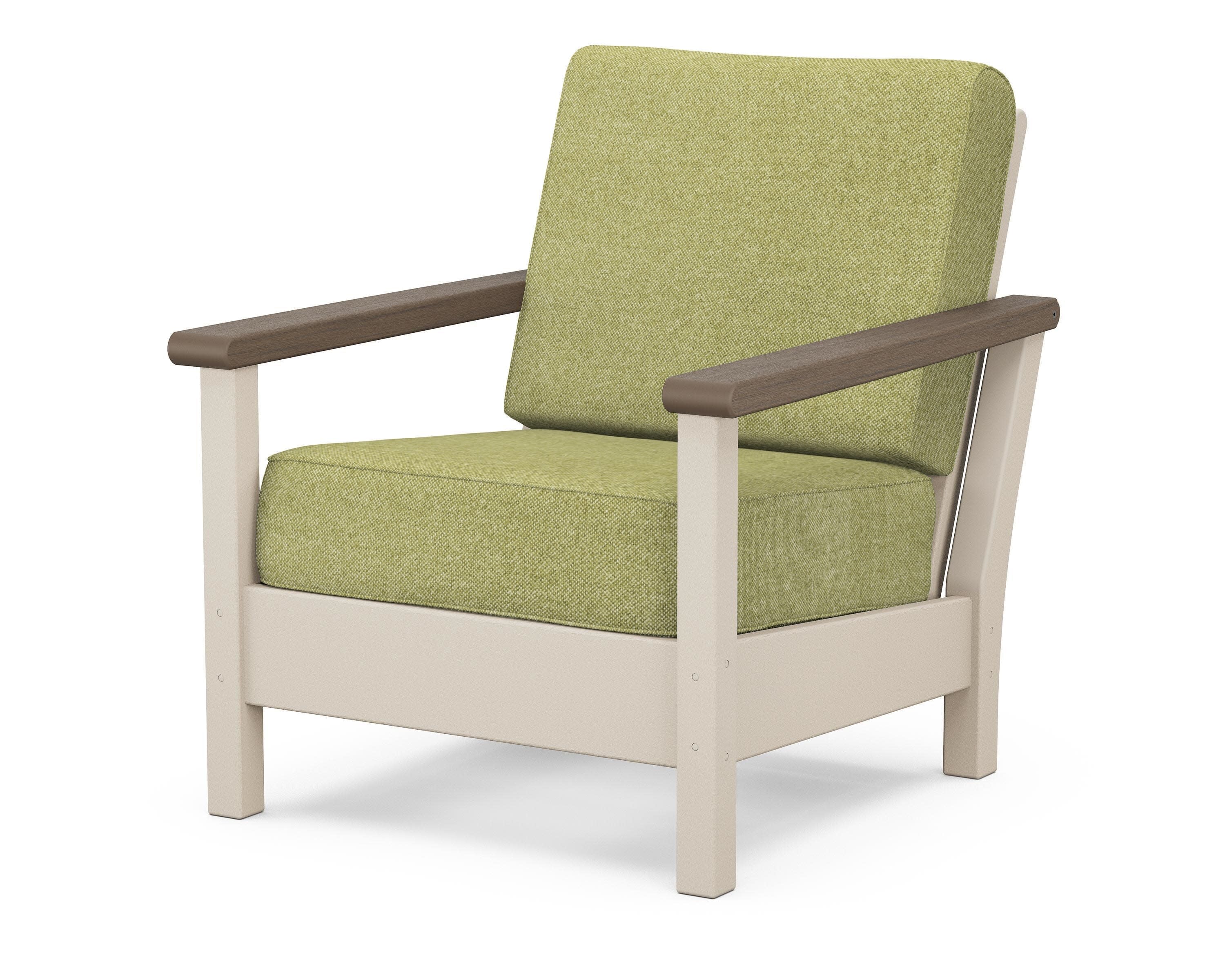 Harbour Deep Seating Chair in Sand / Kona / Chartreuse Boucle