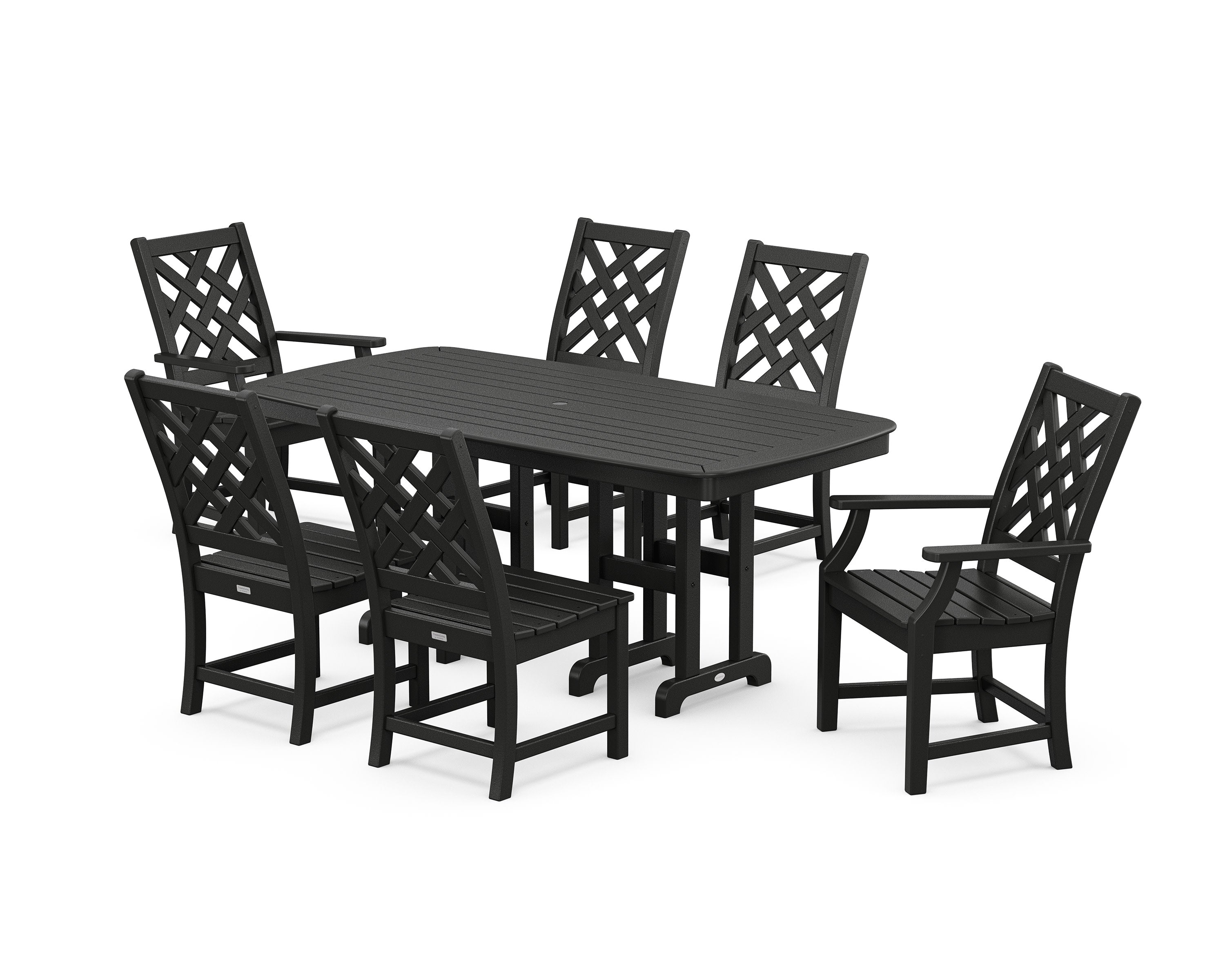Wovendale 7-Piece Dining Set in Black
