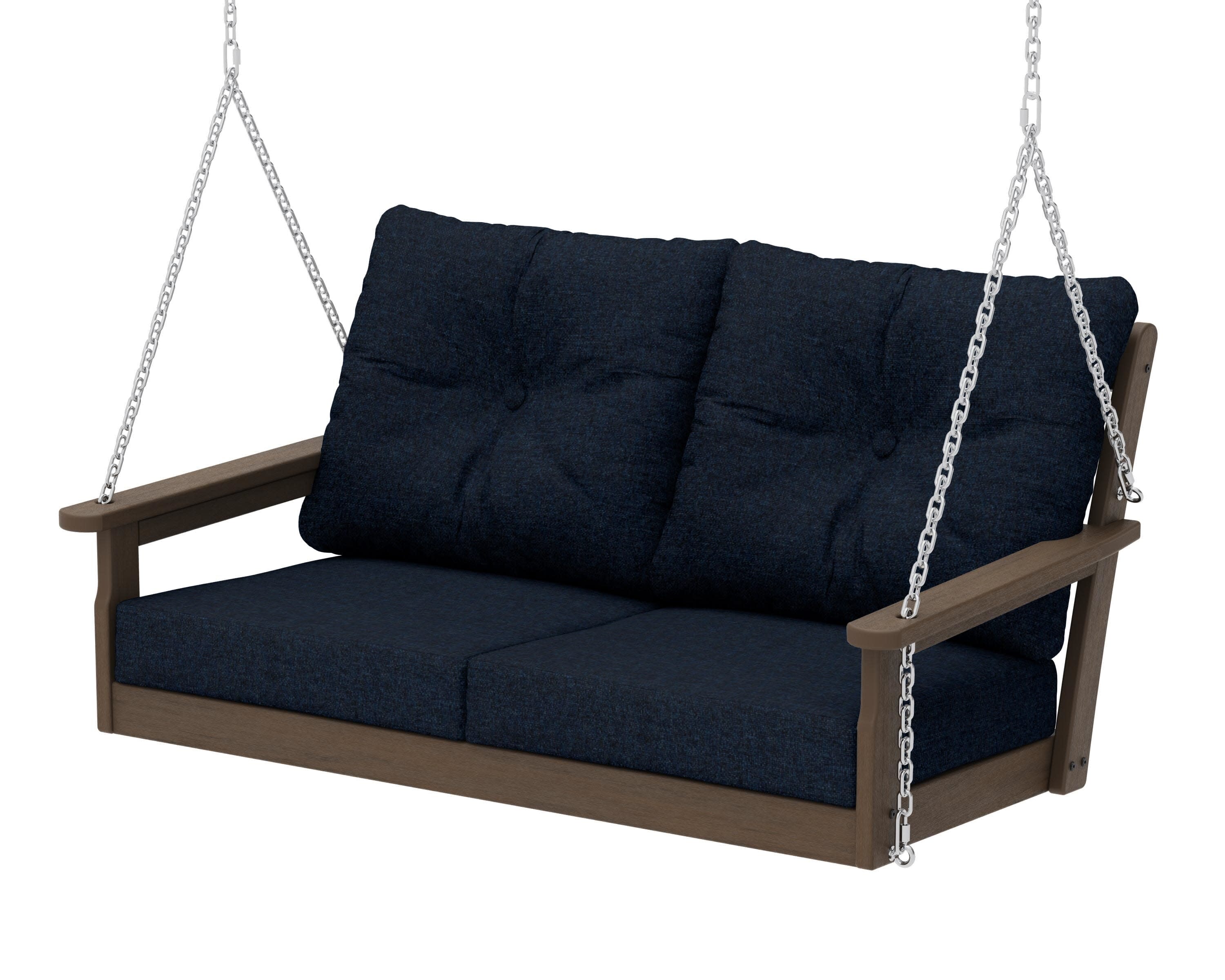Vineyard Deep Seating Swing in Kona / Marine Indigo