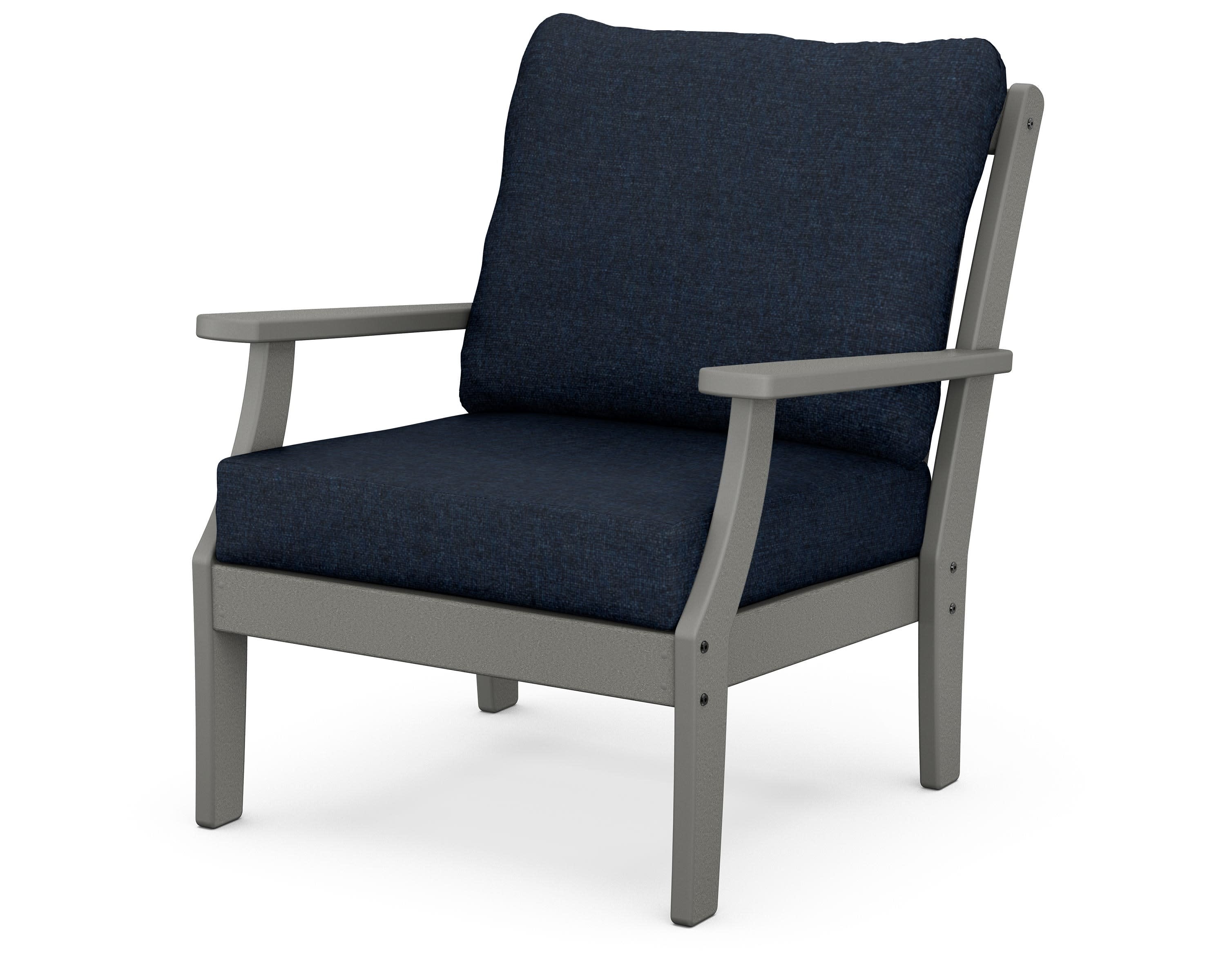 Braxton Deep Seating Chair in Slate Grey / Marine Indigo