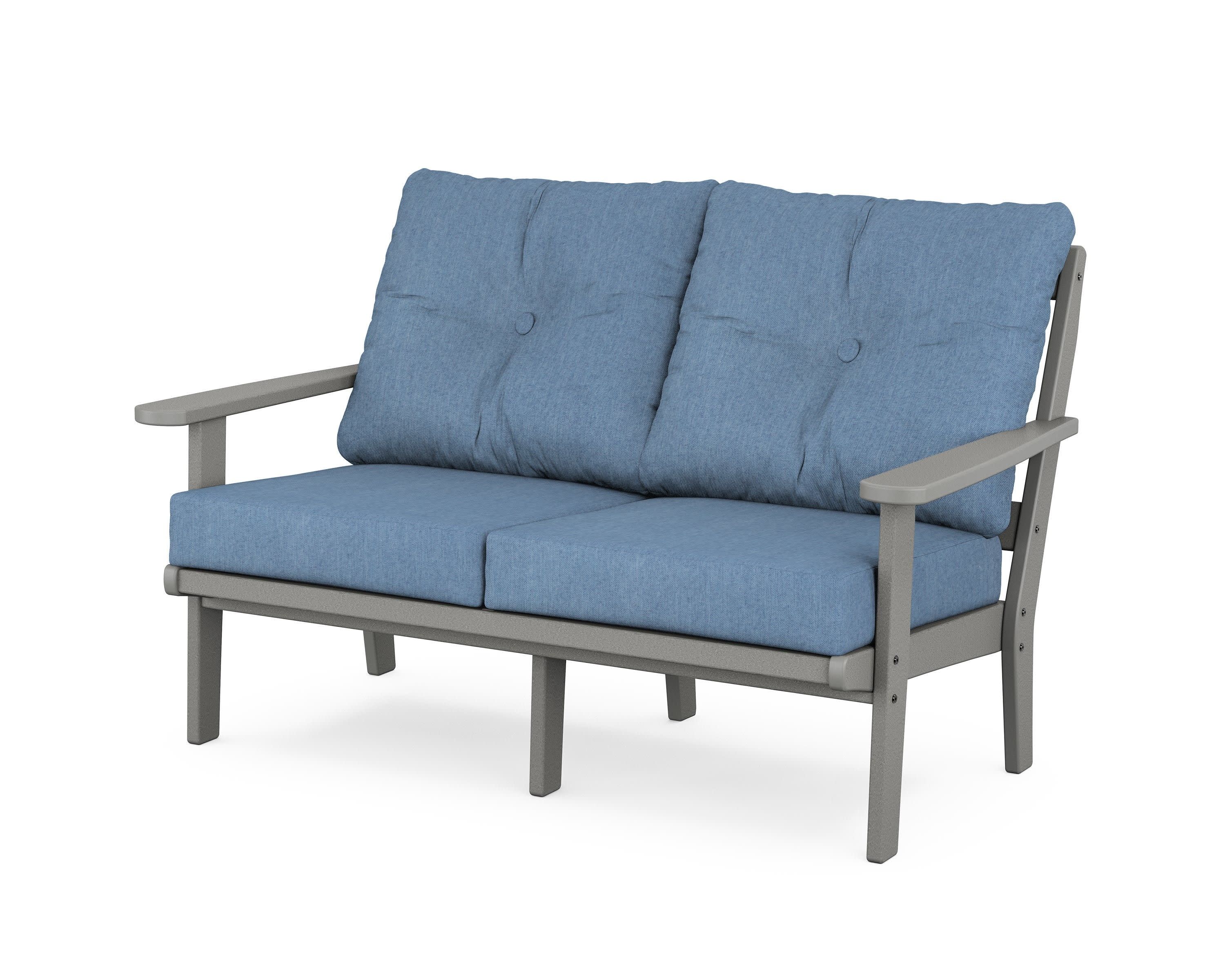 Mission Deep SeatingLoveseat in Slate Grey / Sky Blue