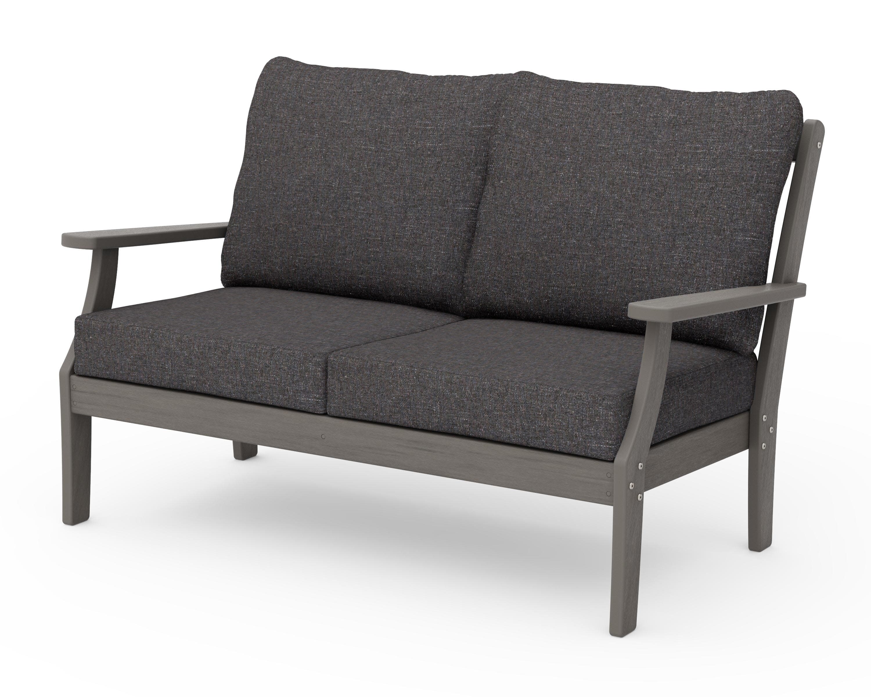 Braxton Deep Seating Loveseat in Driftwood / Ash Charcoal
