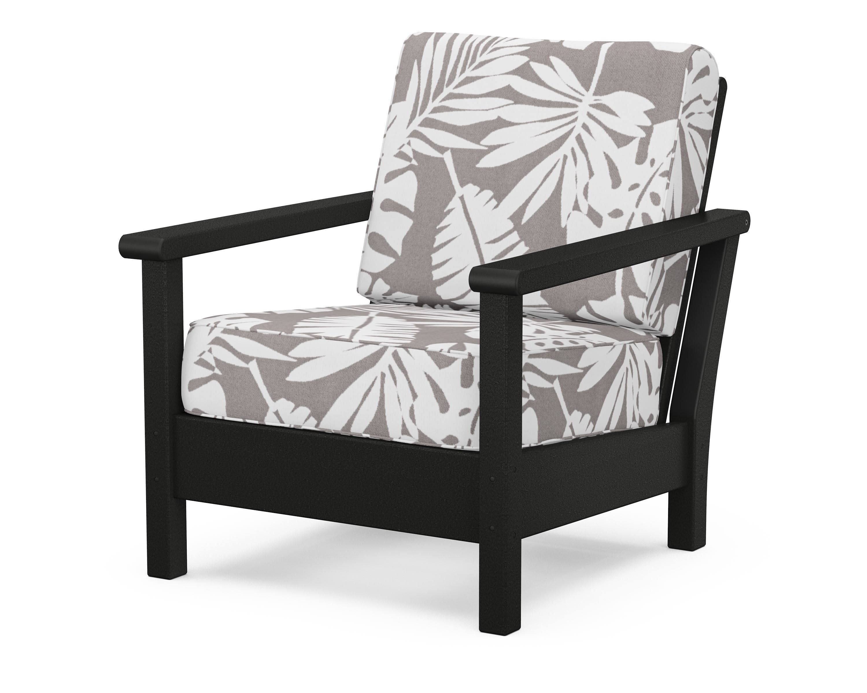 Harbour Deep Seating Chair in Black / Leaf Grey Mist