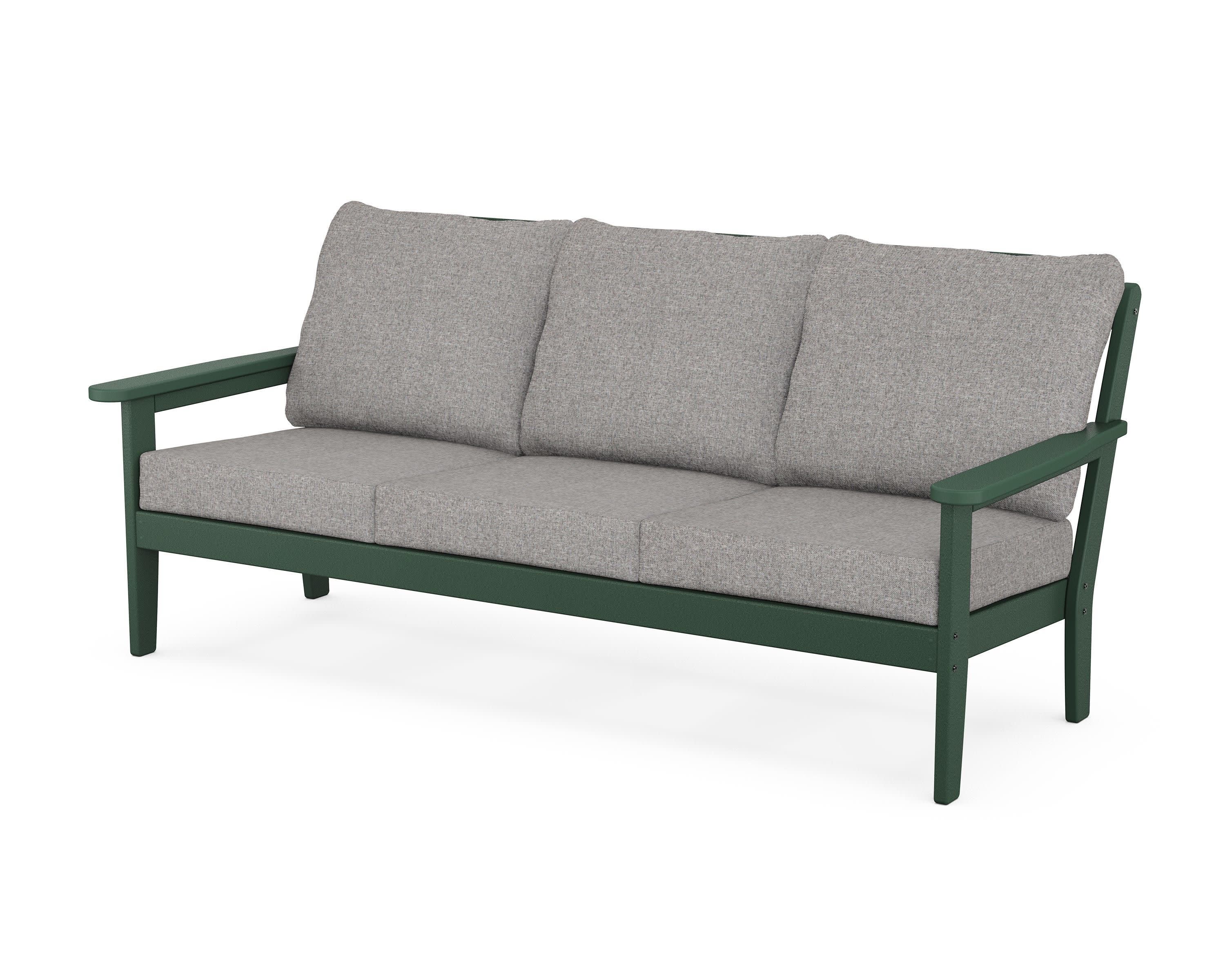 Cottage Deep Seating Sofa in Green / Grey Mist