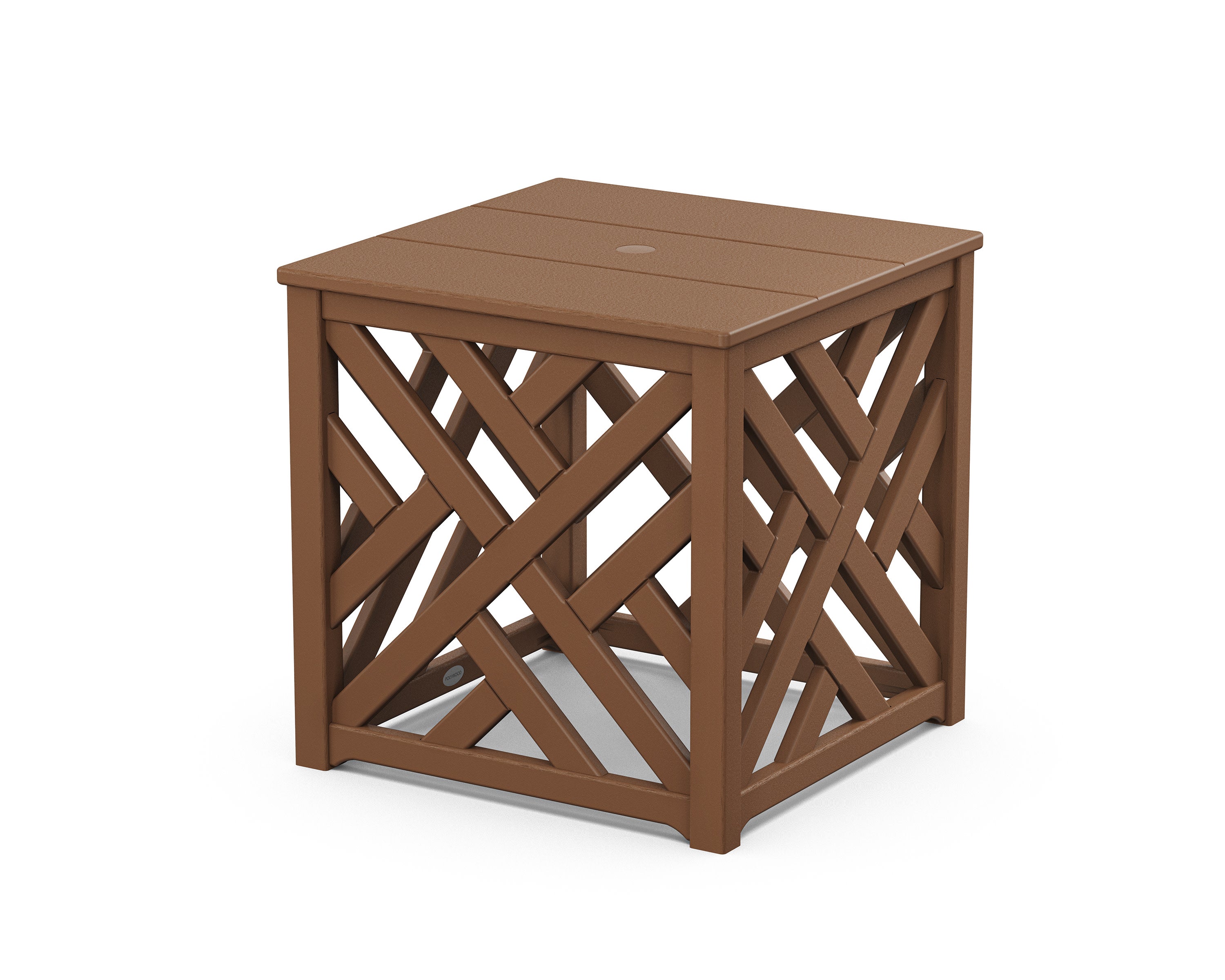 Chippendale Umbrella Stand Accent Table in Teak