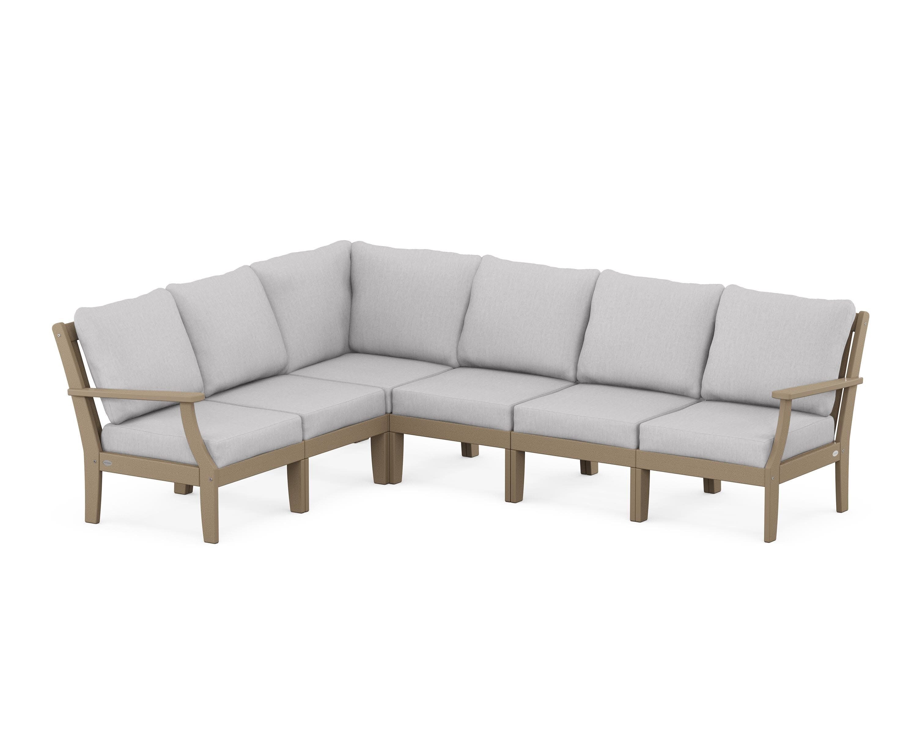 Braxton Modular 6-Piece Deep Seating Set in Vintage Sahara / Granite
