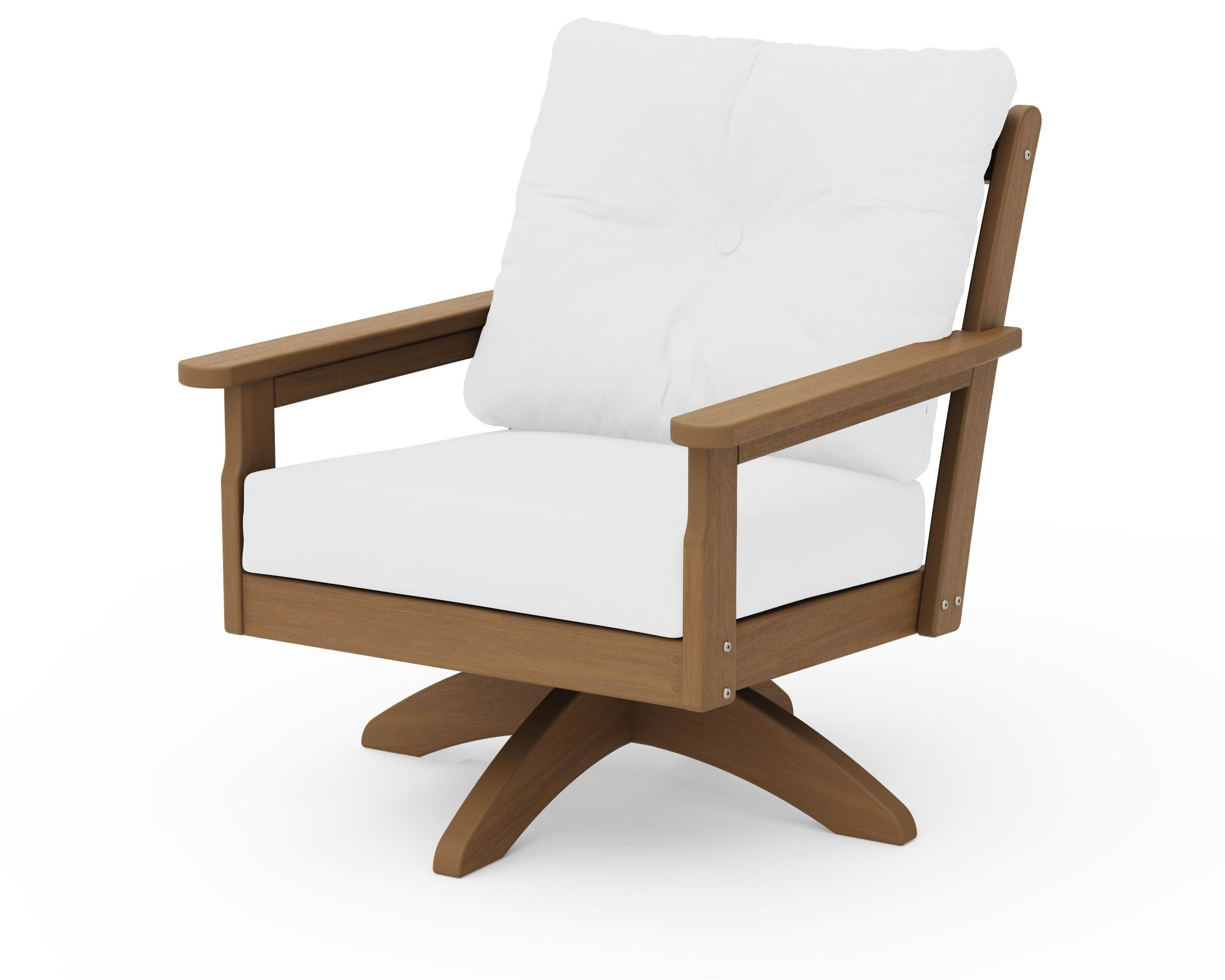 Vineyard Deep Seating Swivel Chair in Natural / Natural