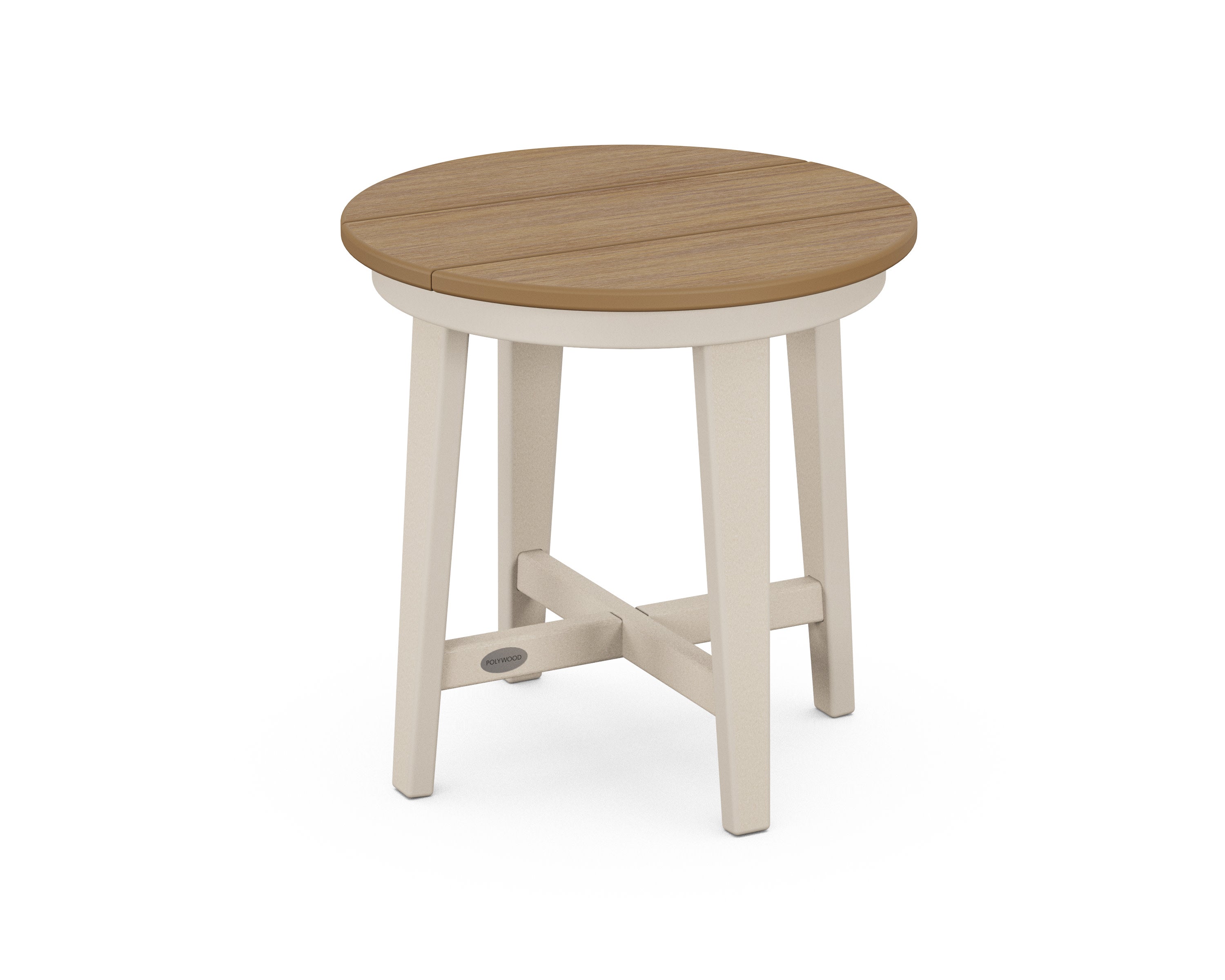 Newport 19" Round End Table in Sand / Natural