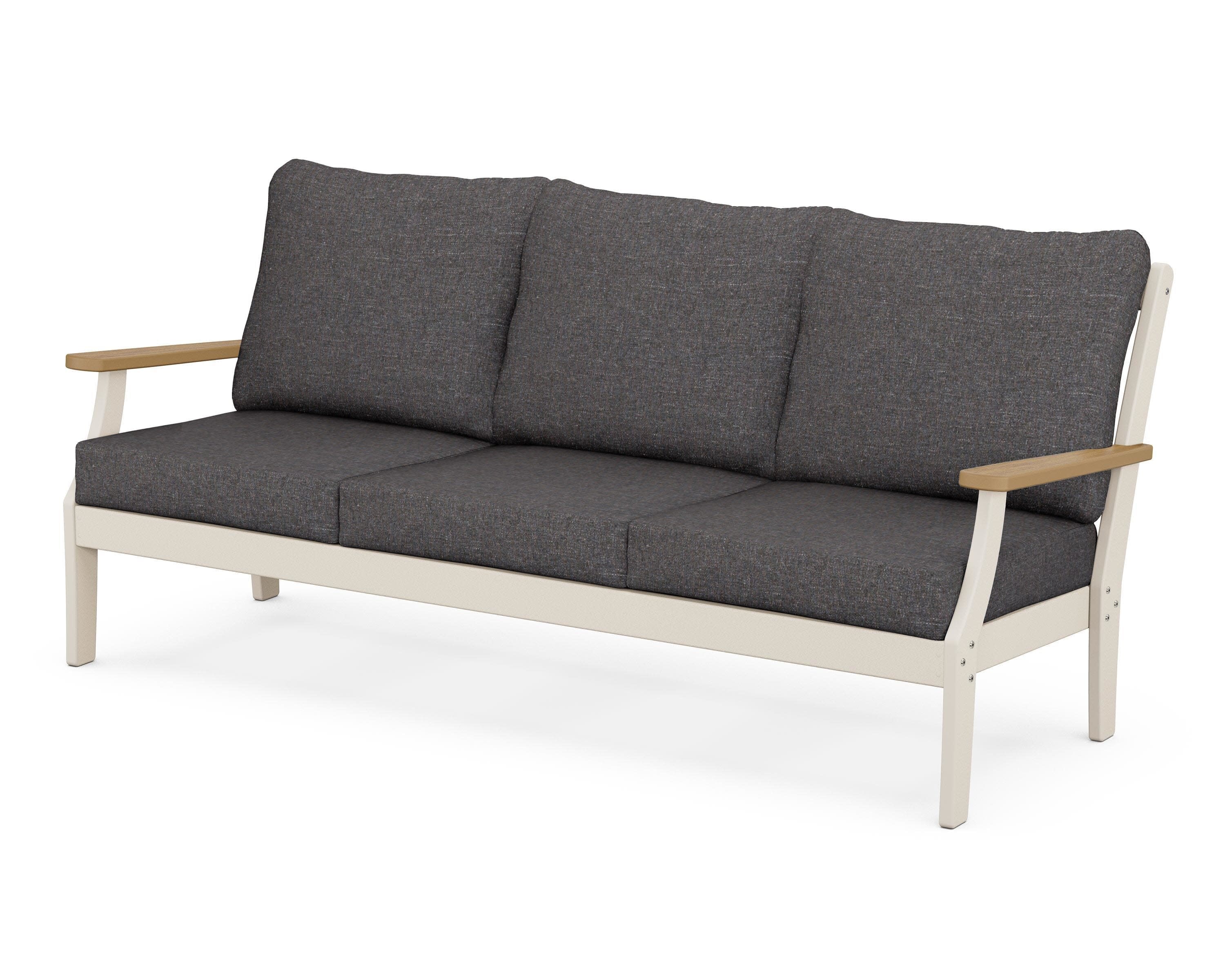 Braxton Deep Seating Sofa in Sand / Natural / Ash Charcoal