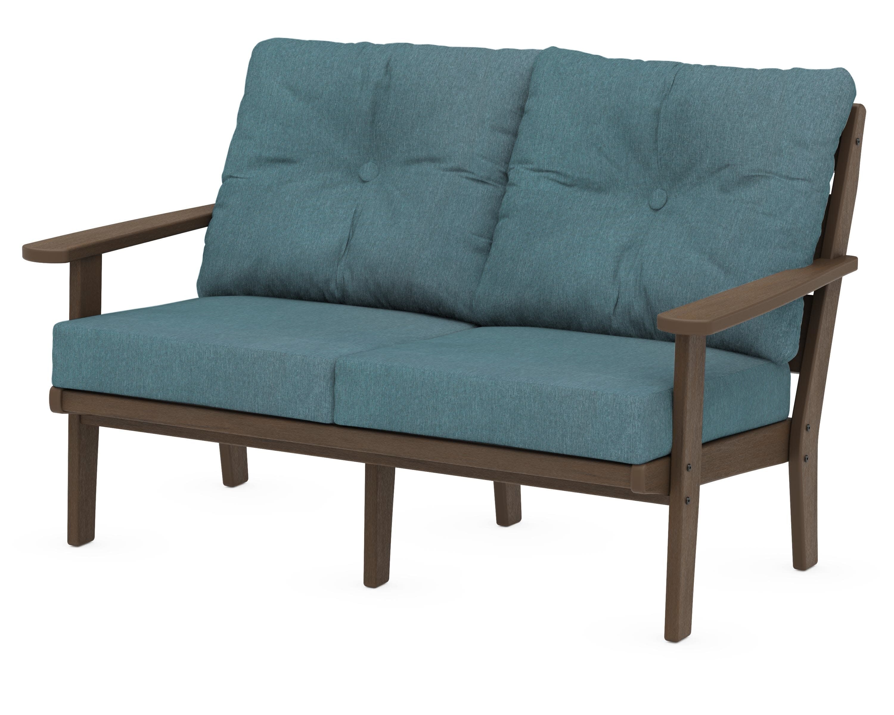 Lakeside Deep Seating Loveseat in Kona / Ocean Teal