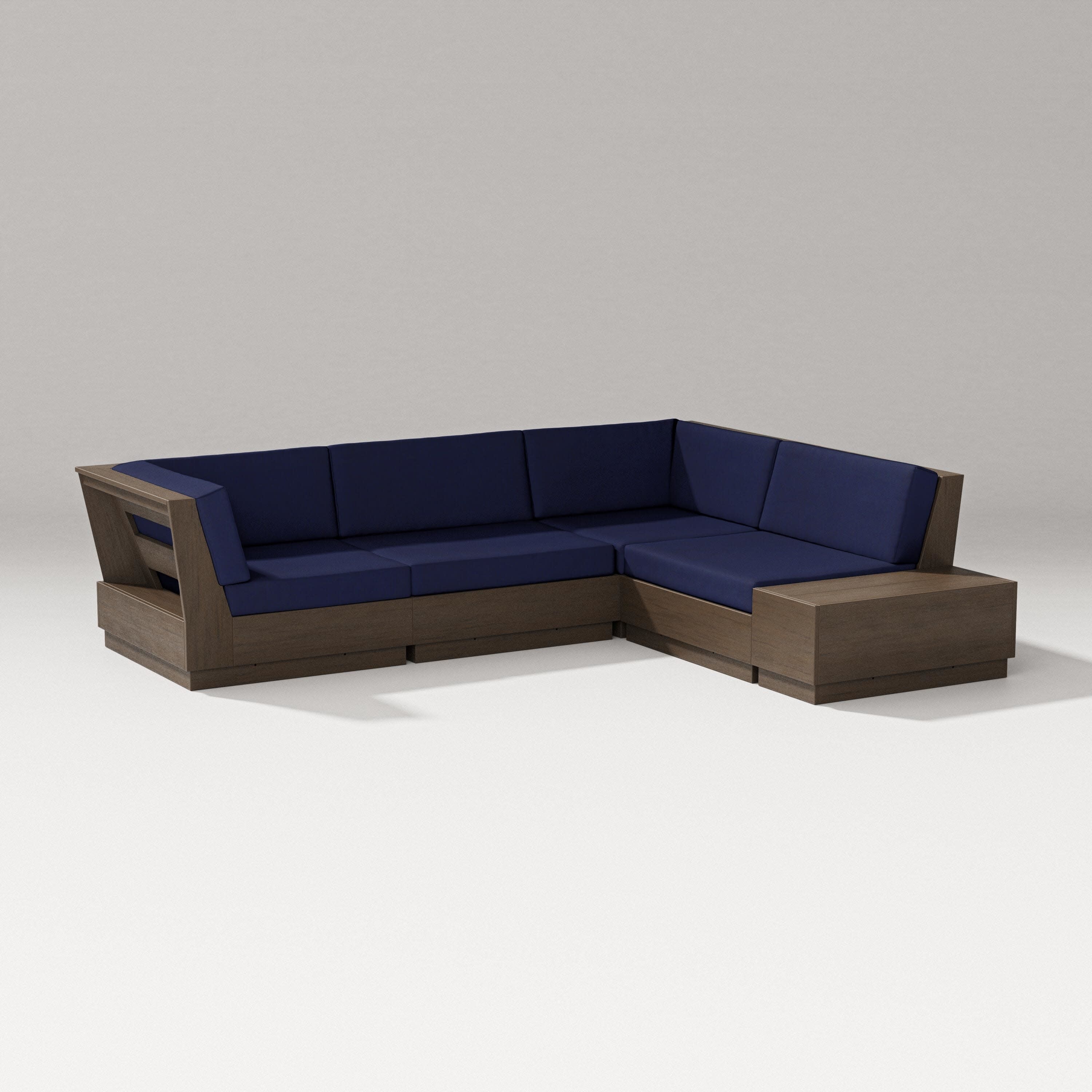 Elevate Corner Sectional in Kona / Navy