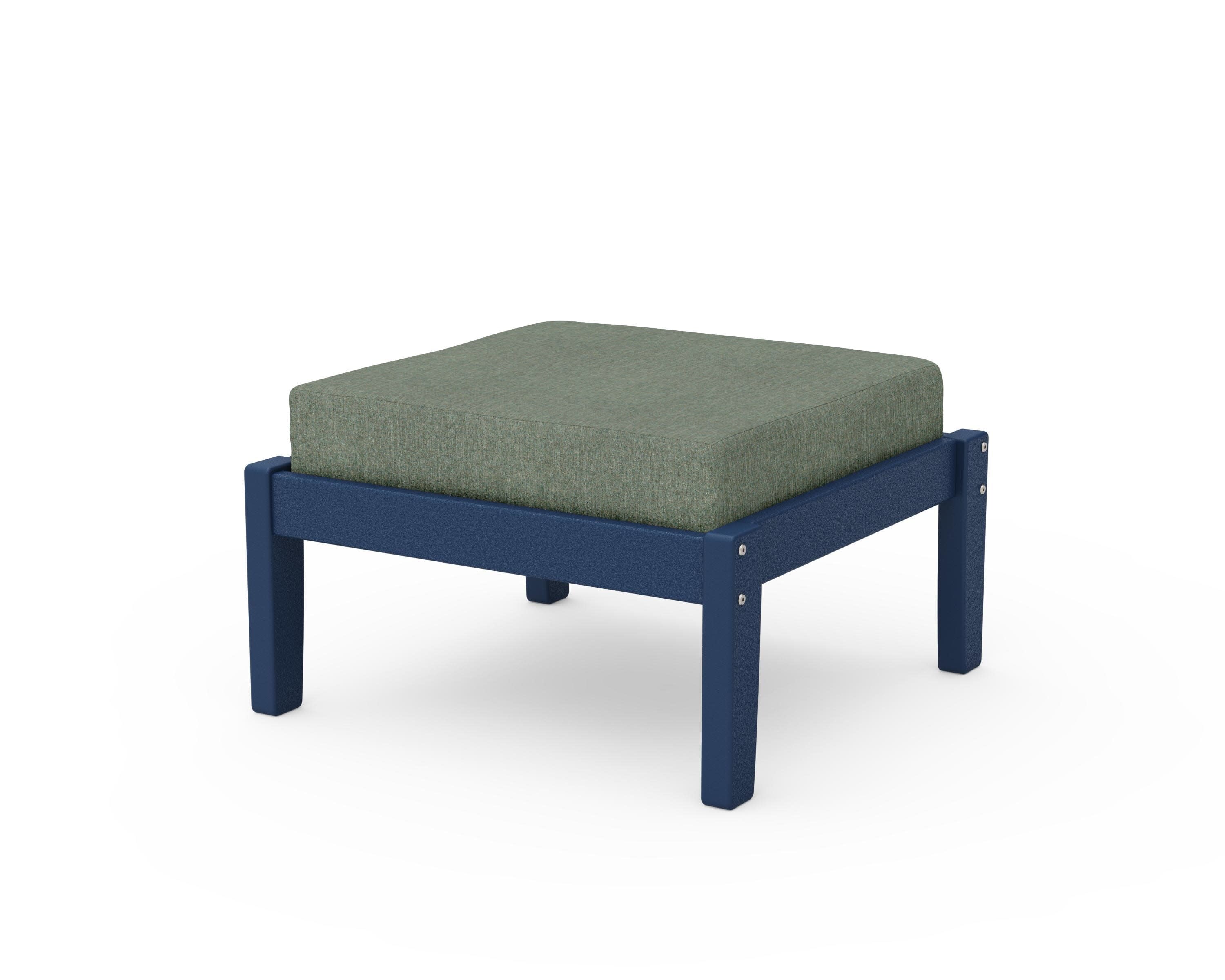 Deep Seating Ottoman in Navy / Cast Sage