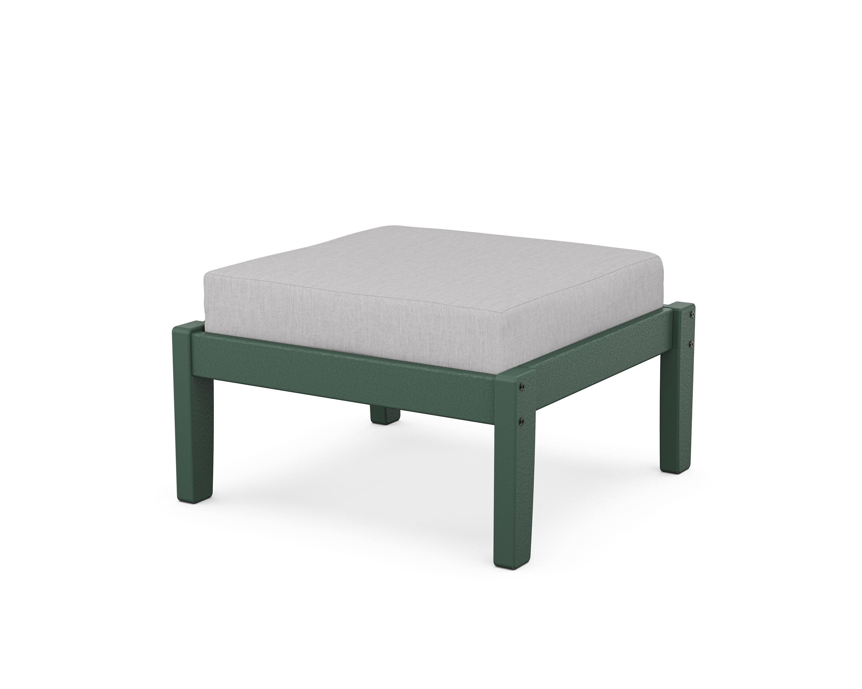 Deep Seating Ottoman in Green / Granite