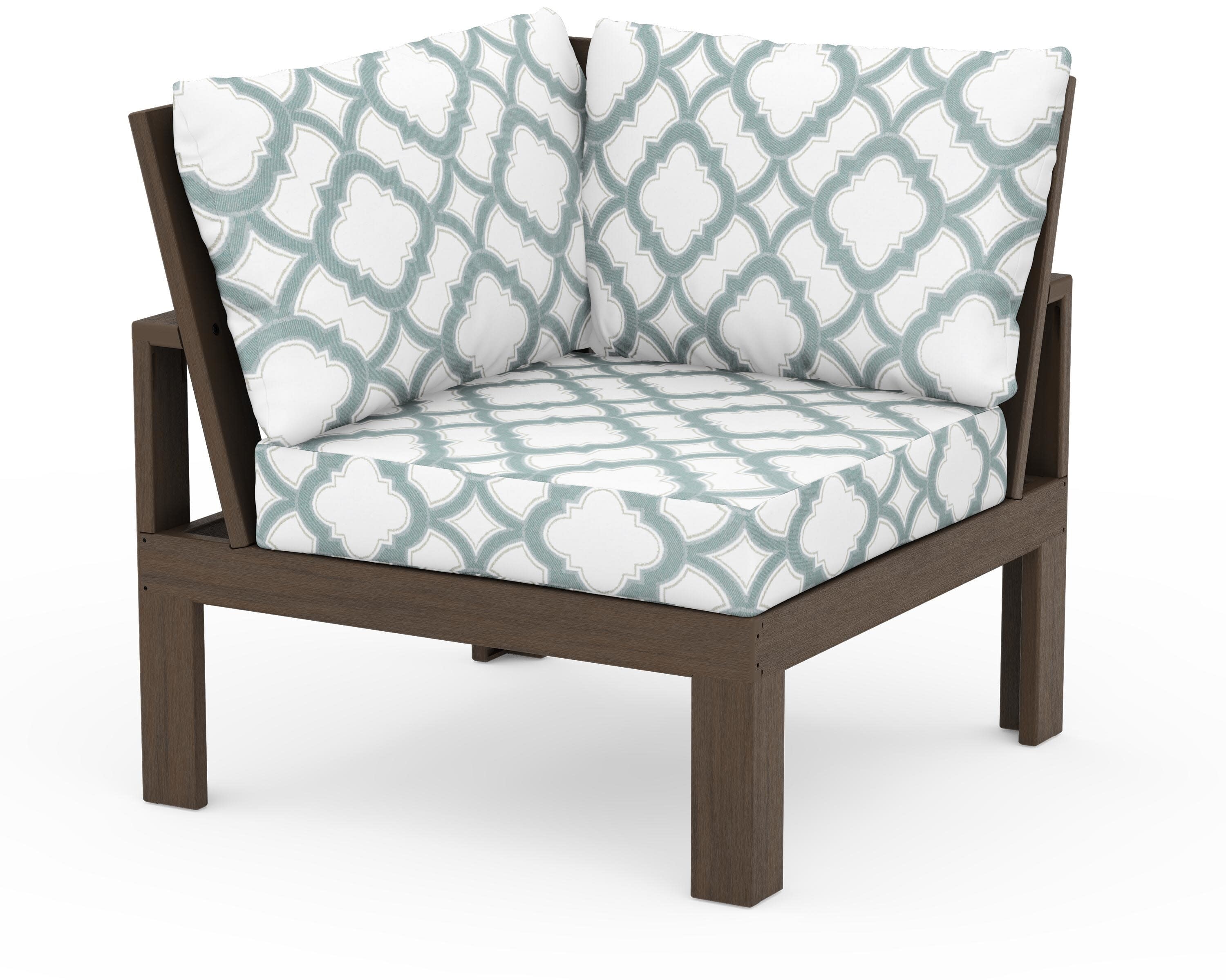 Modular Corner Chair in Kona / Trellis Glacier Spa