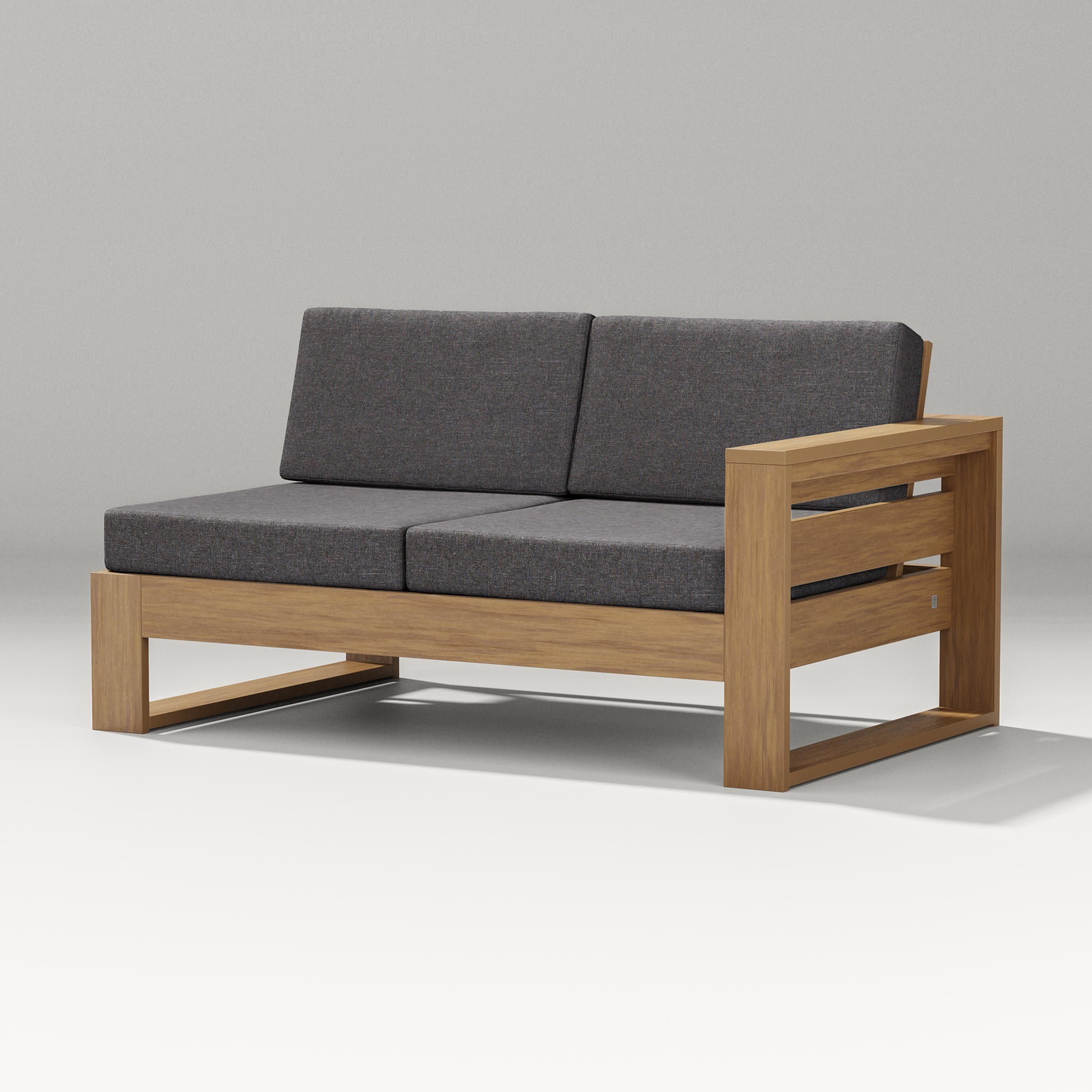 Latitude Modular Right Arm Loveseat in Natural / Ash Charcoal