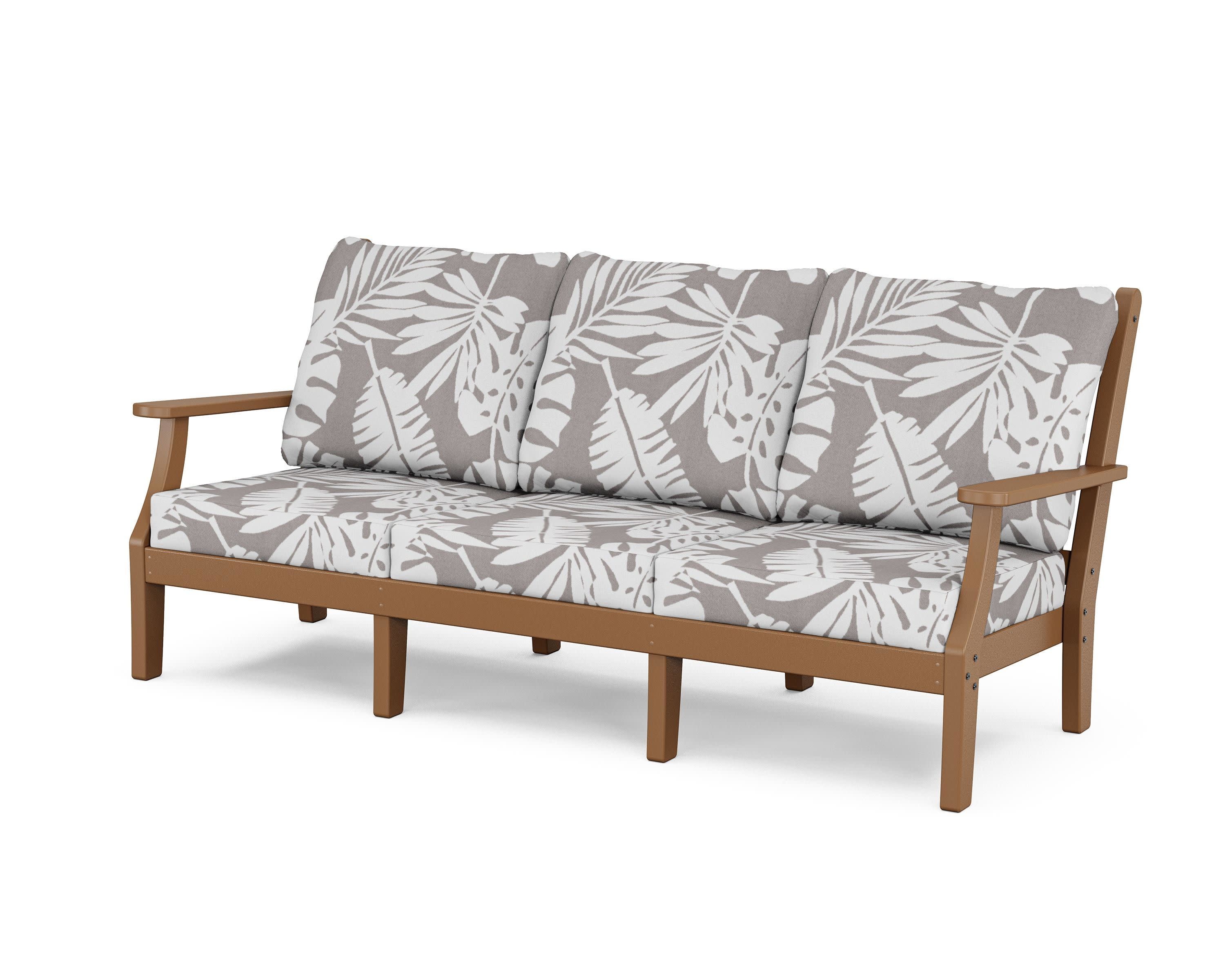 Wovendale Deep Seating Sofa in Teak / Leaf Grey Mist