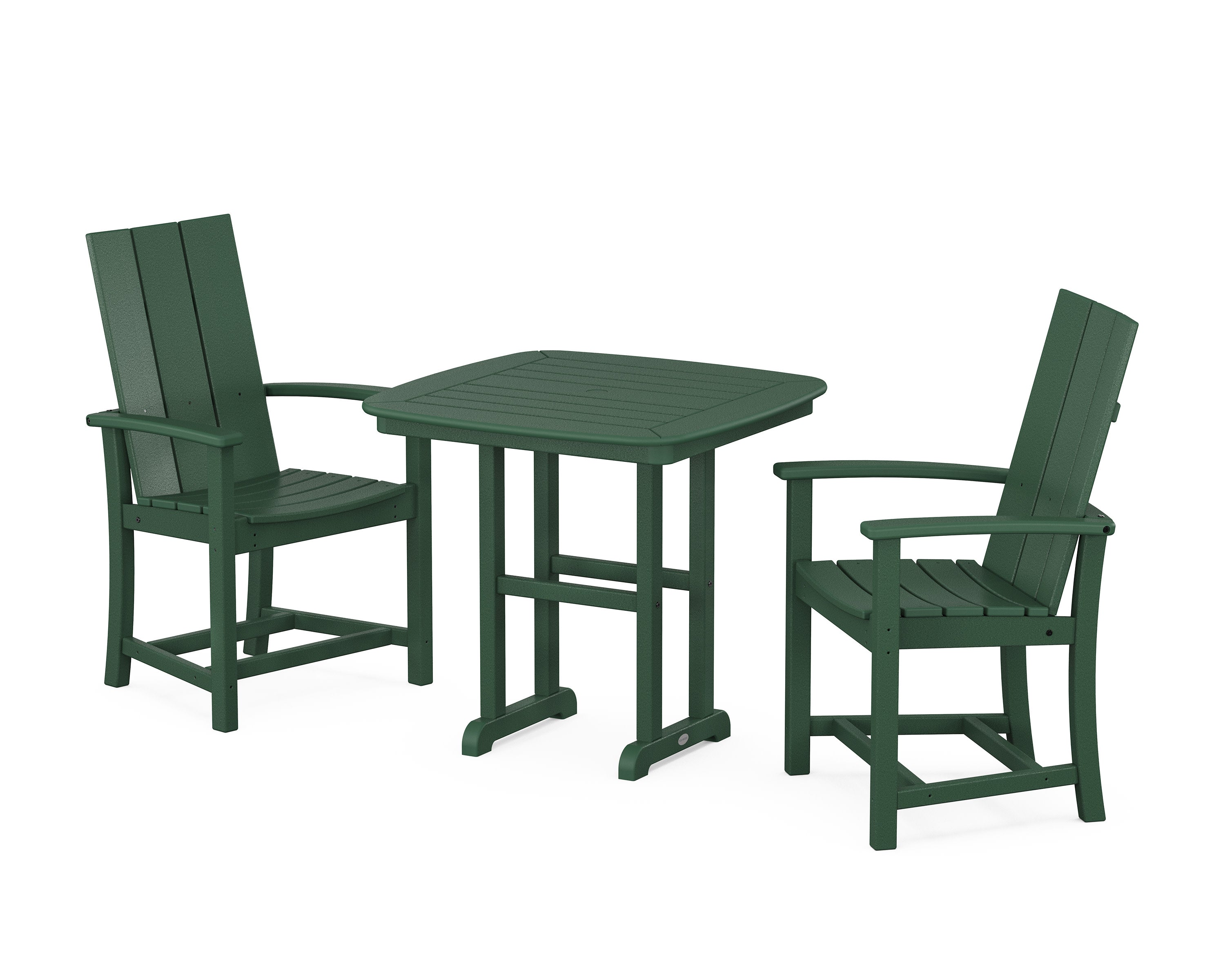 Modern Adirondack 3-Piece Dining Set in Green