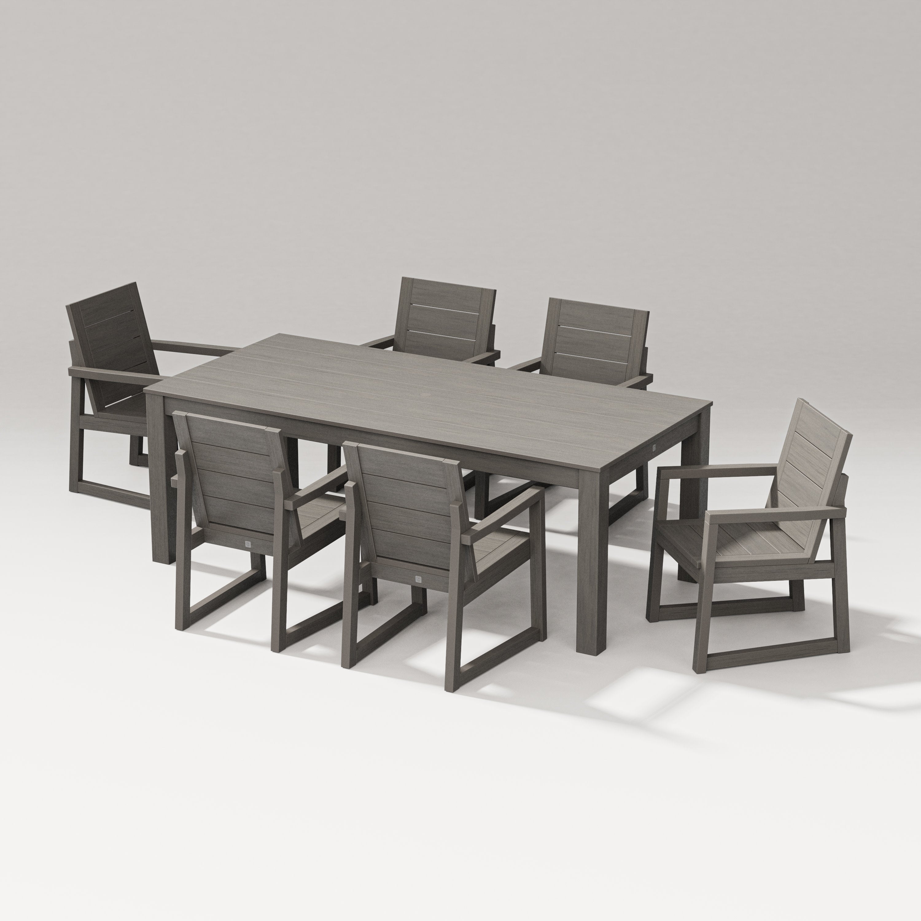 Elevate 7-Piece Parsons Table Dining Set in Driftwood