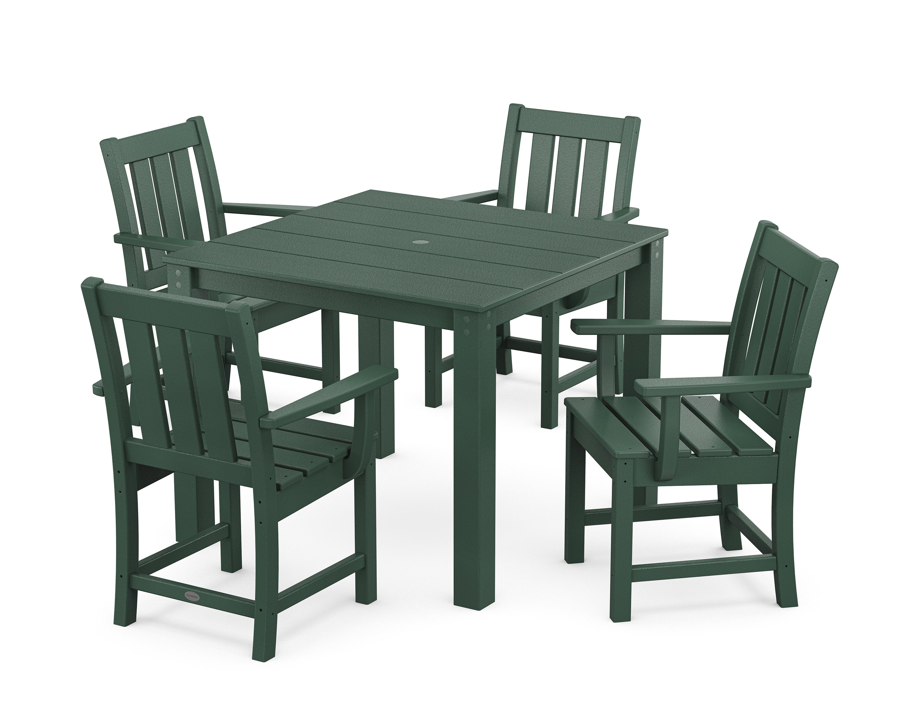 Oxford 5-Piece Parsons Dining Set in Green