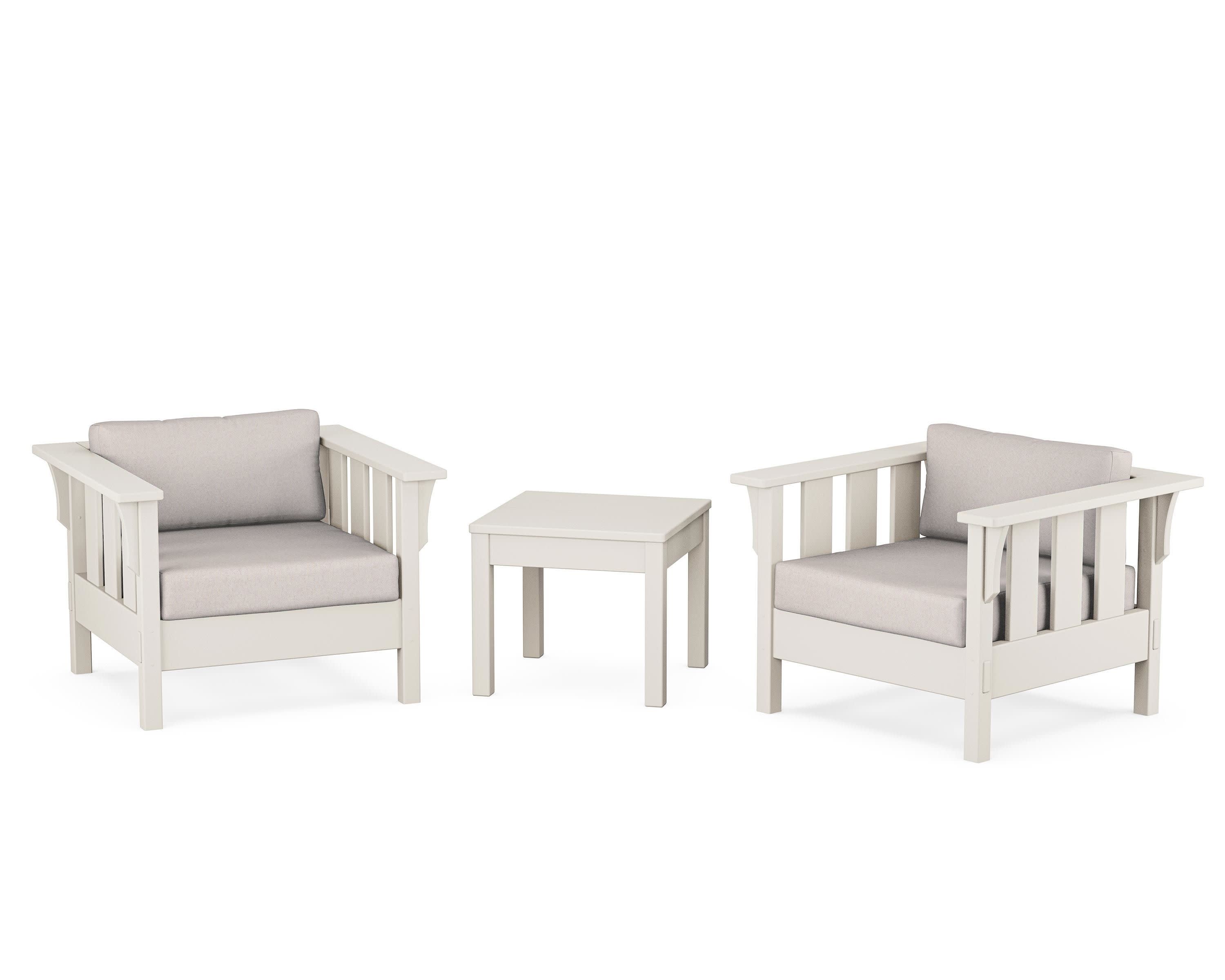 Acadia 3-Piece Deep Seating Set in Sand / Dune Burlap
