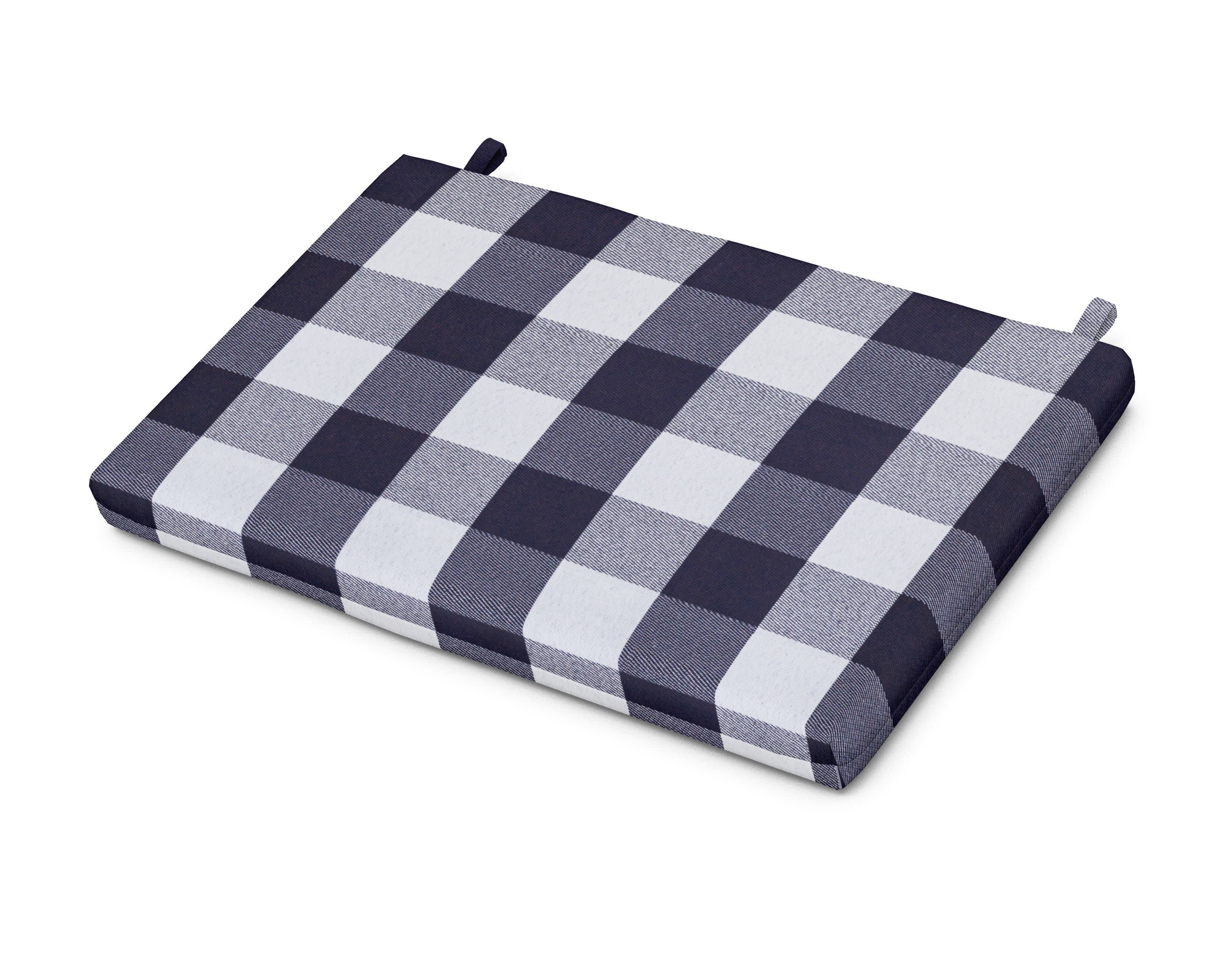 Eastport Lounge Chair Cushion in Buffalo Plaid Navy