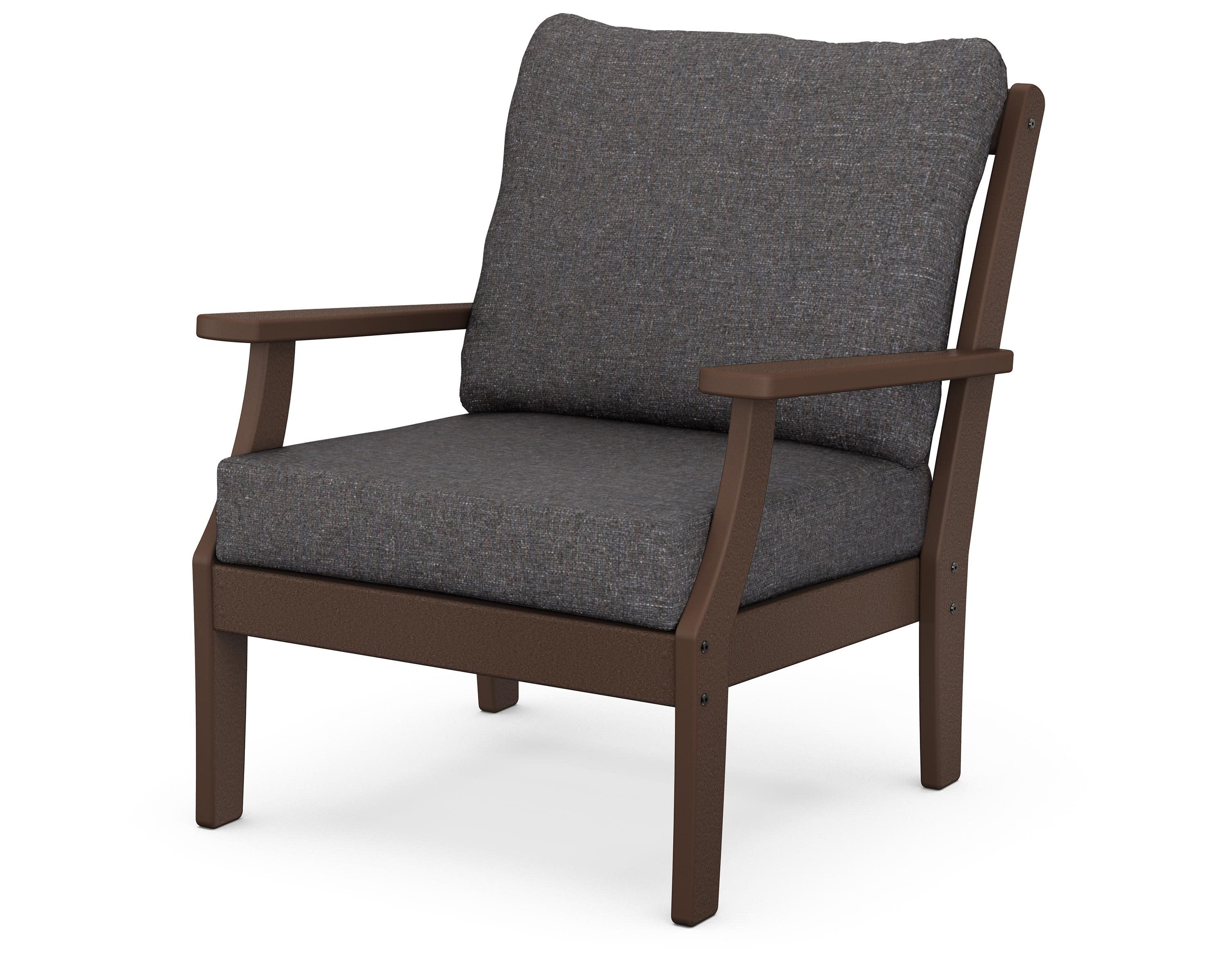 Braxton Deep Seating Chair in Mahogany / Ash Charcoal